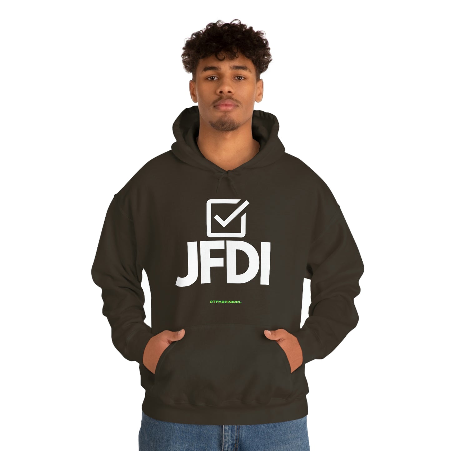 JFDI, Just do it, Funny, Sysadmin, Geek, Project Manager, Developer, Gift, Unisex Hooded Sweatshirt