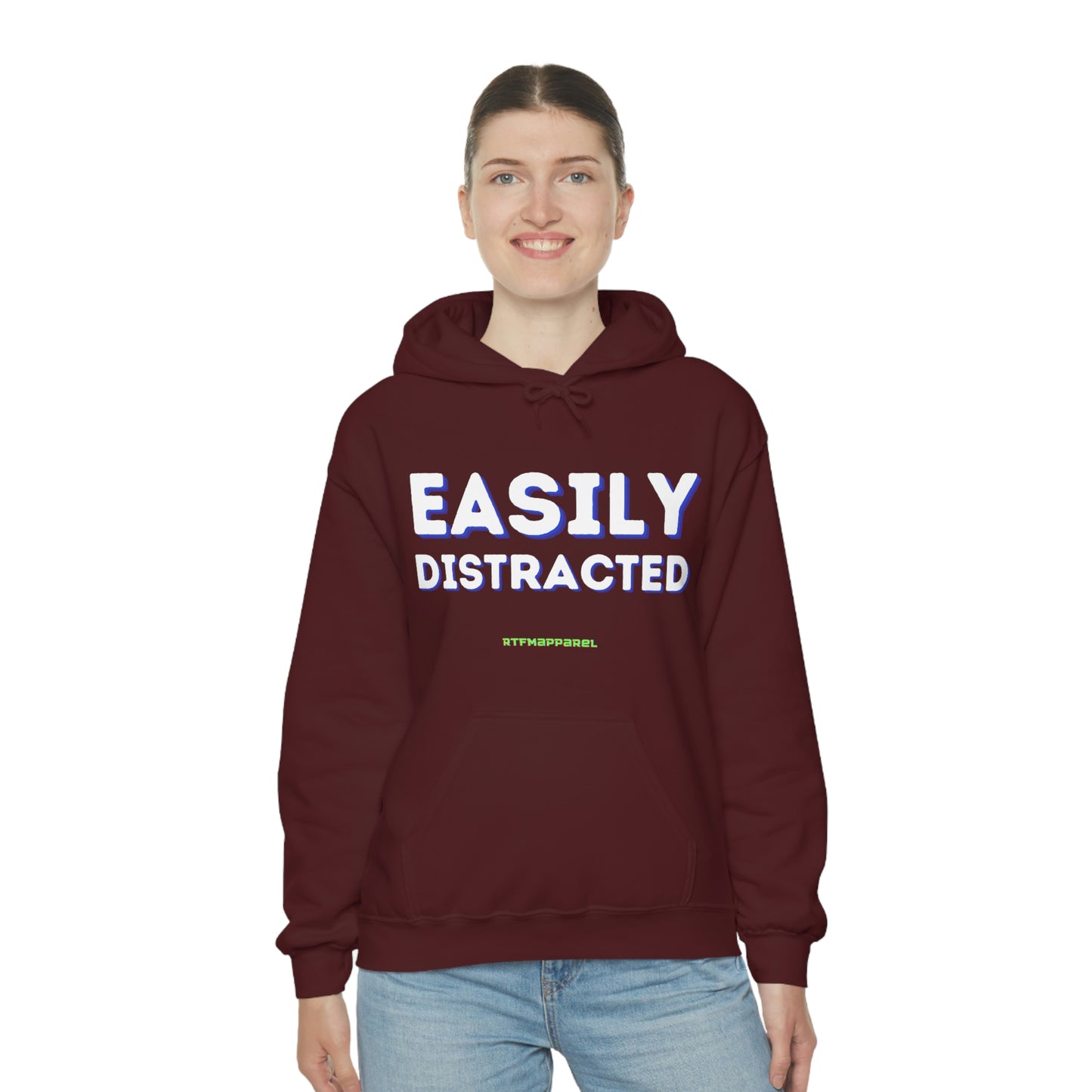 Easily Distracted - Funny, Sysadmin, Geek, Gamer, Developer, Gift Hooded Sweatshirt