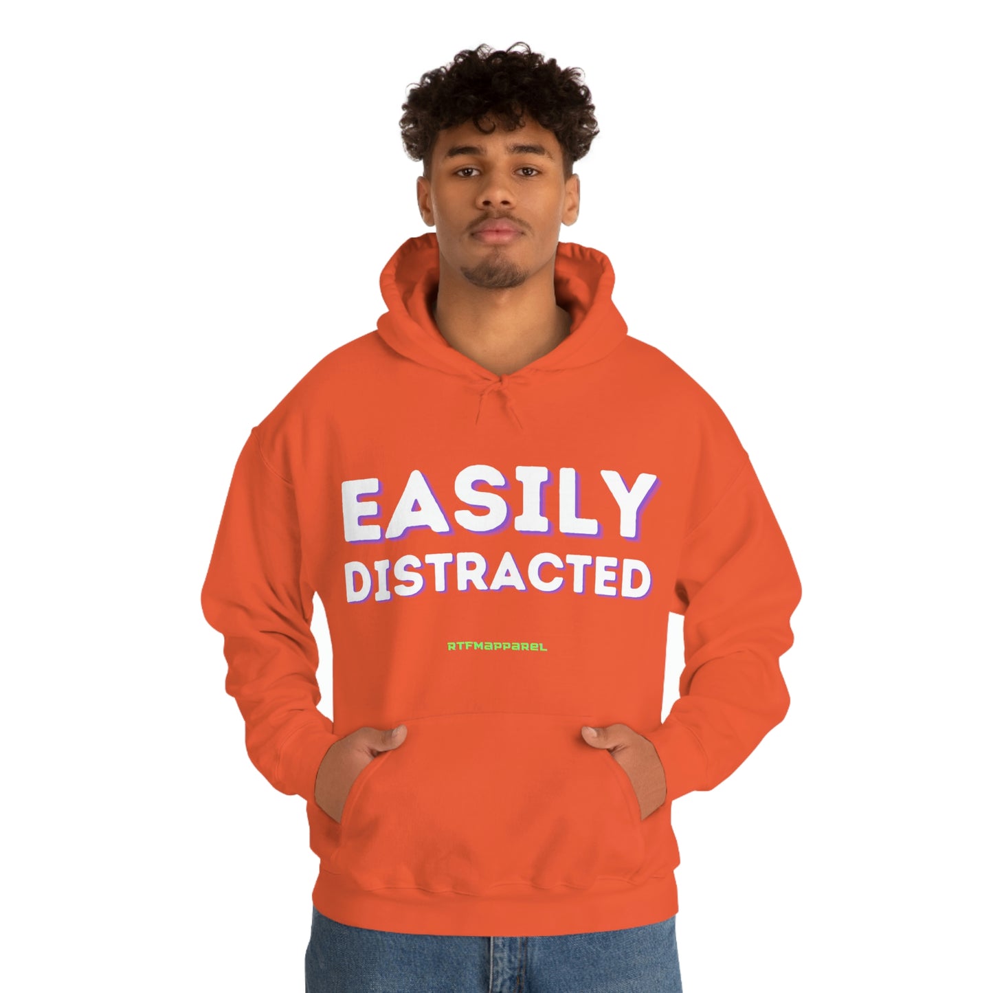 Easily Distracted - Funny, Sysadmin, Geek, Gamer, Developer, Gift Hooded Sweatshirt