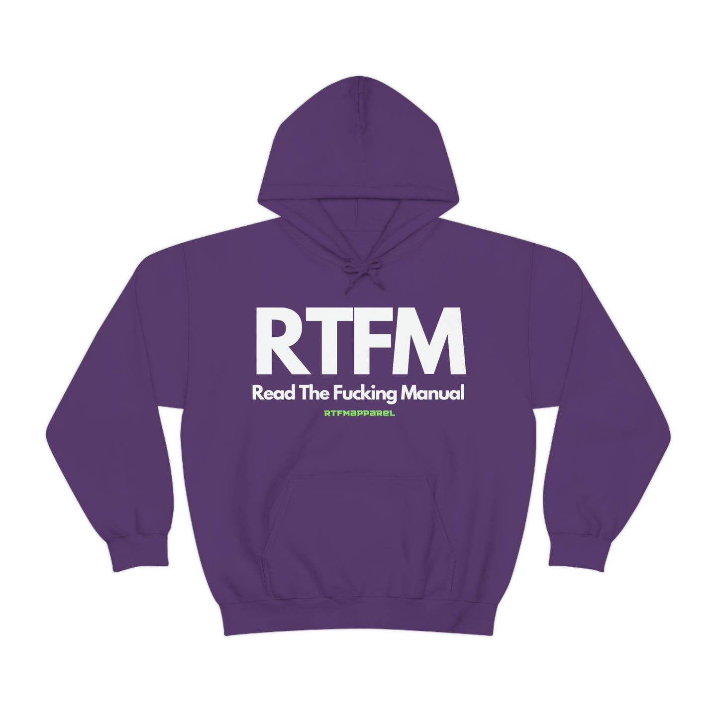 RTFM, Read the Manual, Explicit Funny, Sysadmin, Geek, Project Manager, Developer, Gift, Unisex Hooded Sweatshirt