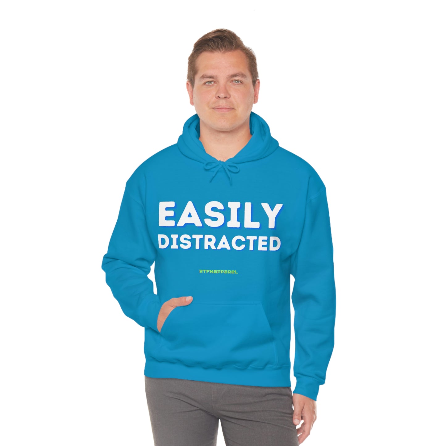 Easily Distracted - Funny, Sysadmin, Geek, Gamer, Developer, Gift Hooded Sweatshirt
