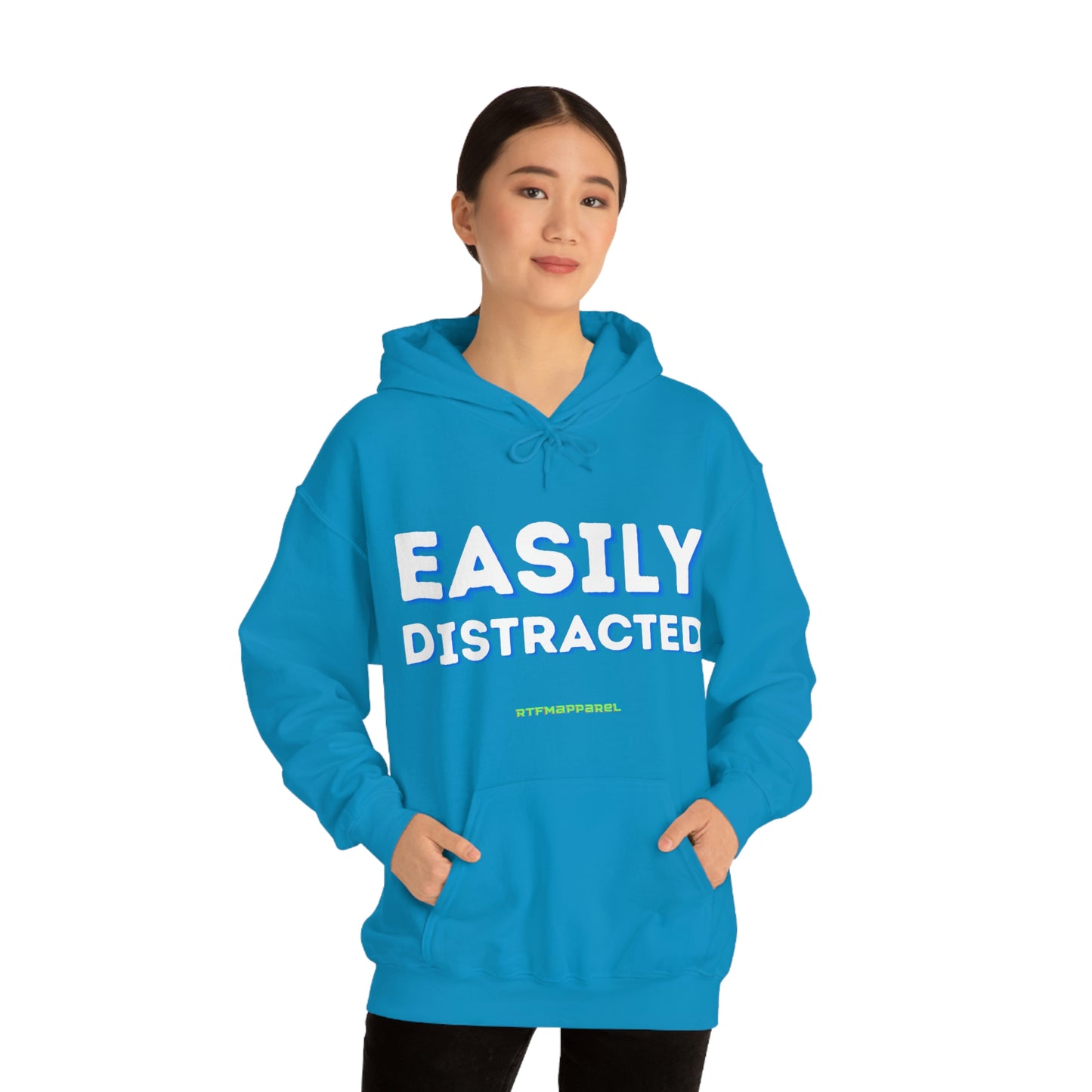 Easily Distracted - Funny, Sysadmin, Geek, Gamer, Developer, Gift Hooded Sweatshirt