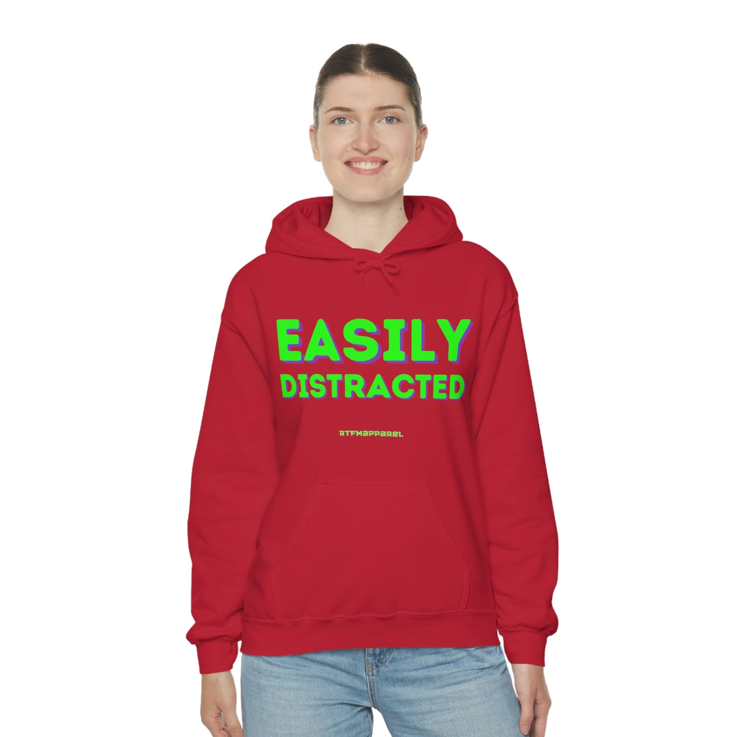Easily Distracted - Funny, Sysadmin, Geek, Gamer, Developer, Gift Hooded Sweatshirt