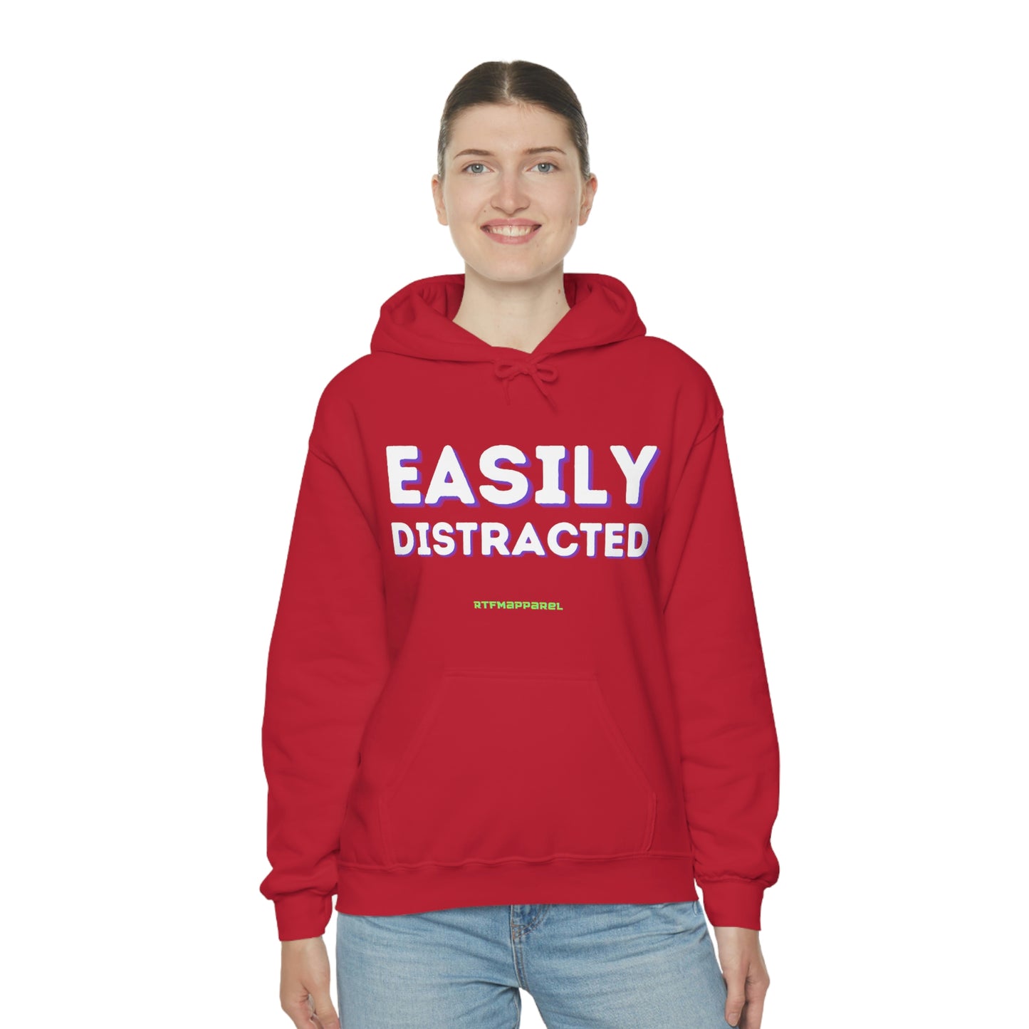 Easily Distracted - Funny, Sysadmin, Geek, Gamer, Developer, Gift Hooded Sweatshirt
