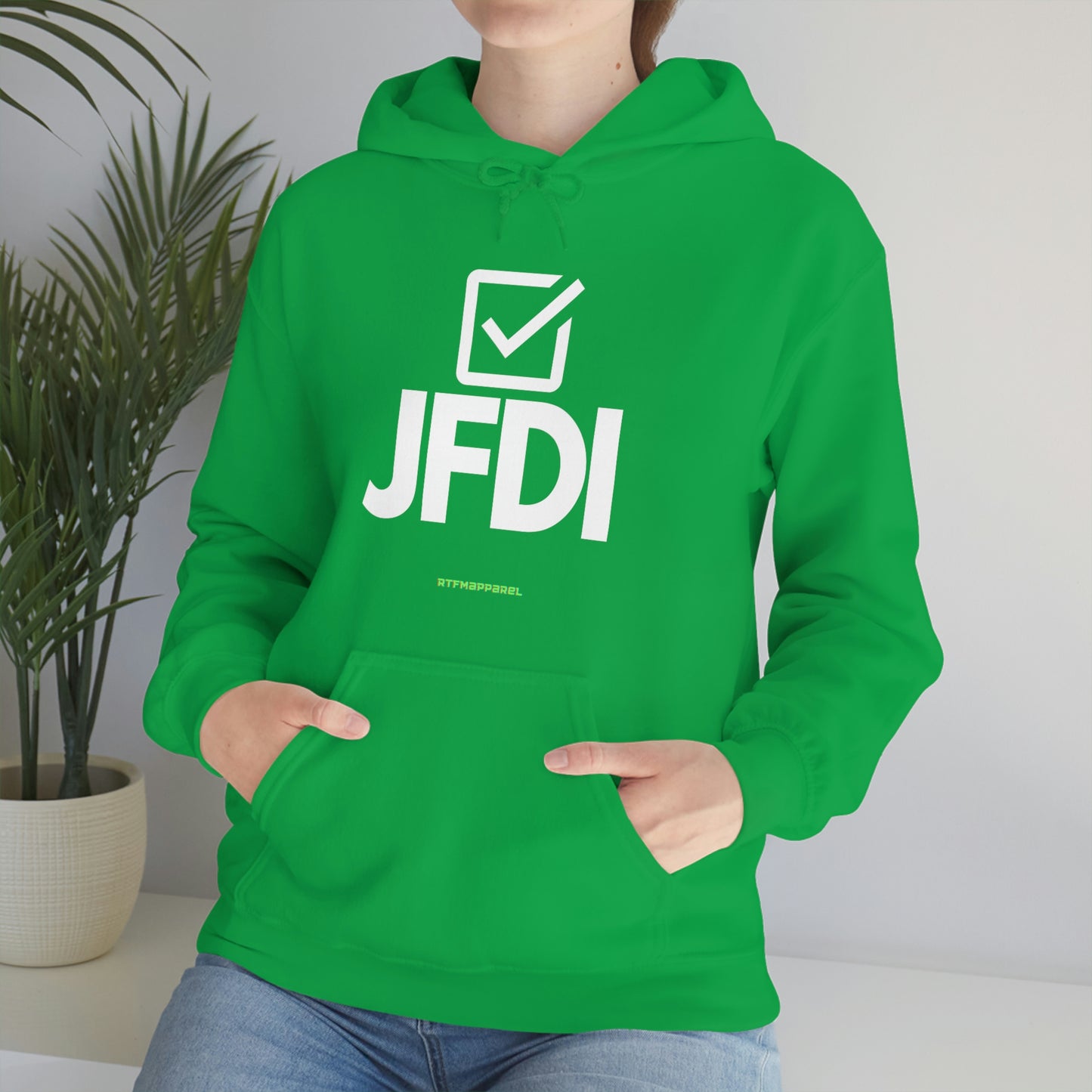 JFDI, Just do it, Funny, Sysadmin, Geek, Project Manager, Developer, Gift, Unisex Hooded Sweatshirt