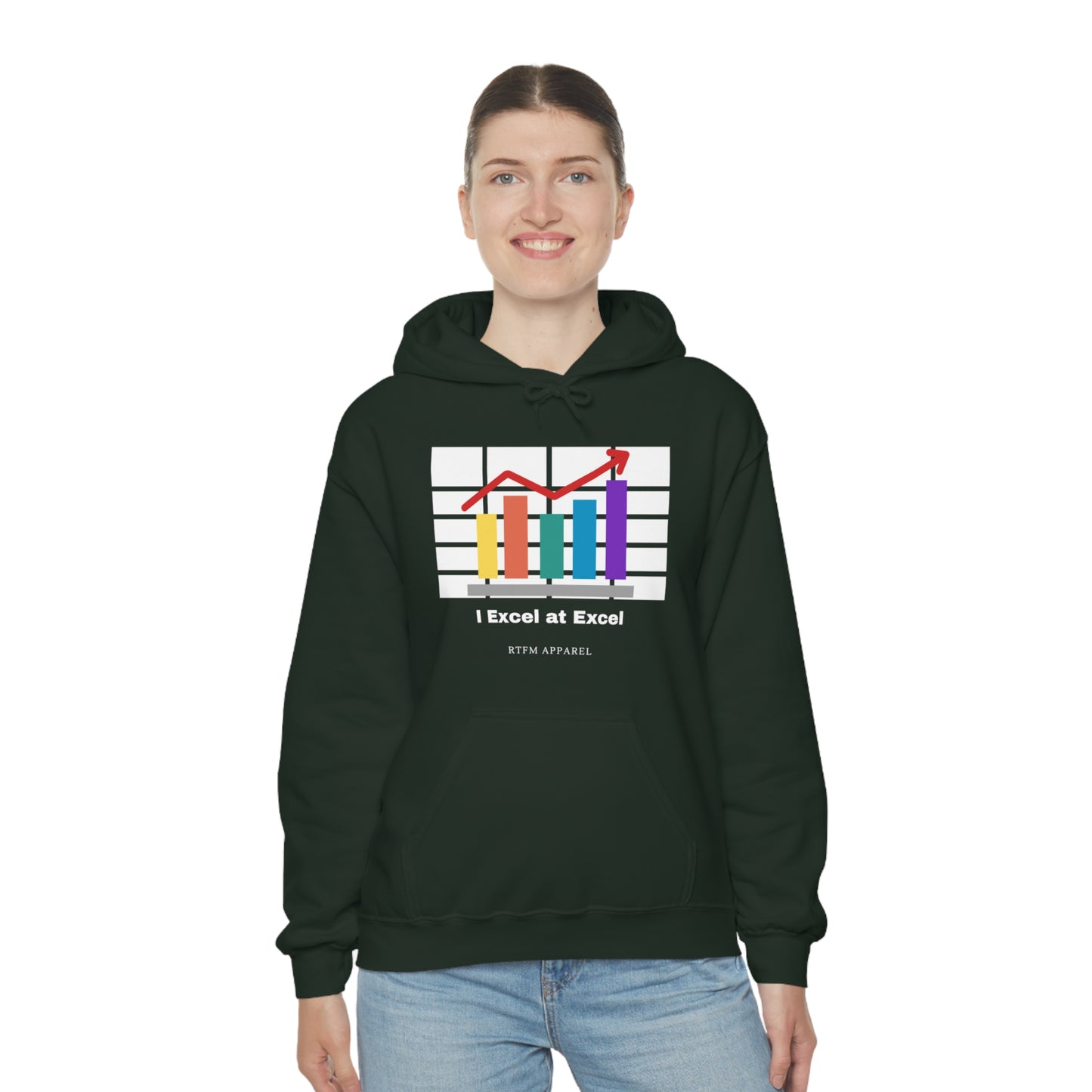 Excel Hoodie: I Excel at Excel, office humour, spreadsheets