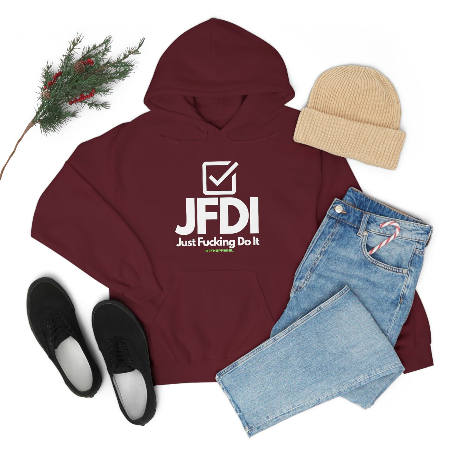 JFDI, Just do it, Funny, Sysadmin, Geek, Project Manager, Explicit, Developer, Gift, Unisex Hooded Sweatshirt