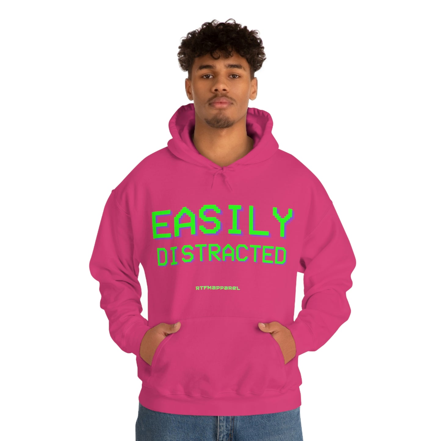 Easily Distracted - Funny, Sysadmin, Geek, Gamer, Developer, Gift Hooded Sweatshirt