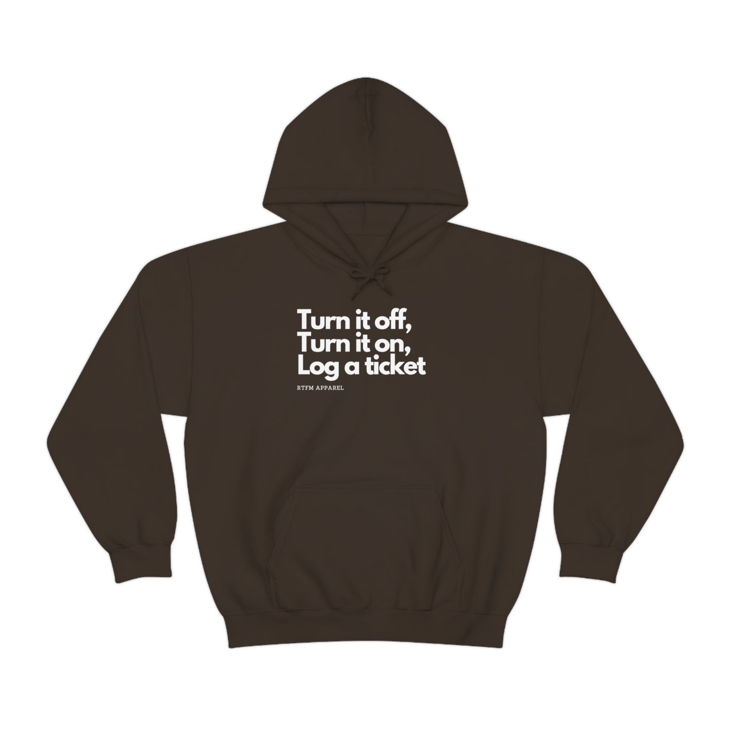 Turn it off, Turn it on, Log a ticket - Helpdesk, Sysadmin, Cloud Engineer, Architect, Azure, AWS, Network admin, Server Admin Hoodie