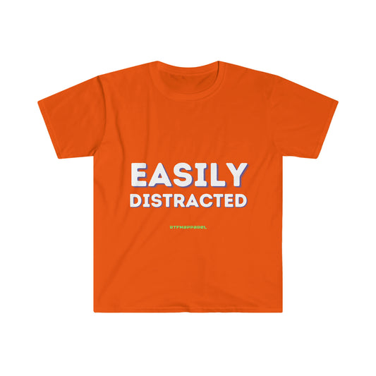 Easily Distracted White — Tech Tee