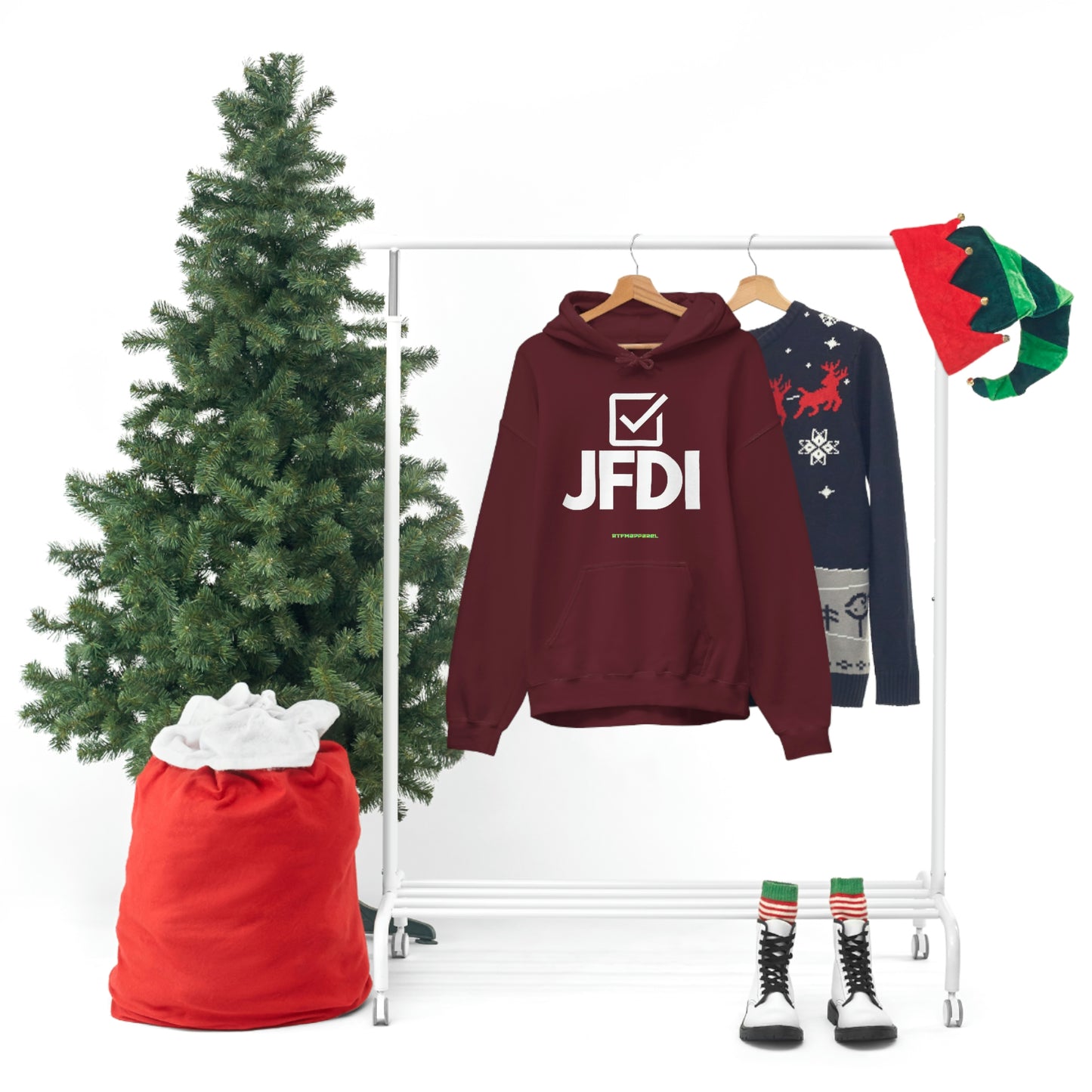 JFDI, Just do it, Funny, Sysadmin, Geek, Project Manager, Developer, Gift, Unisex Hooded Sweatshirt