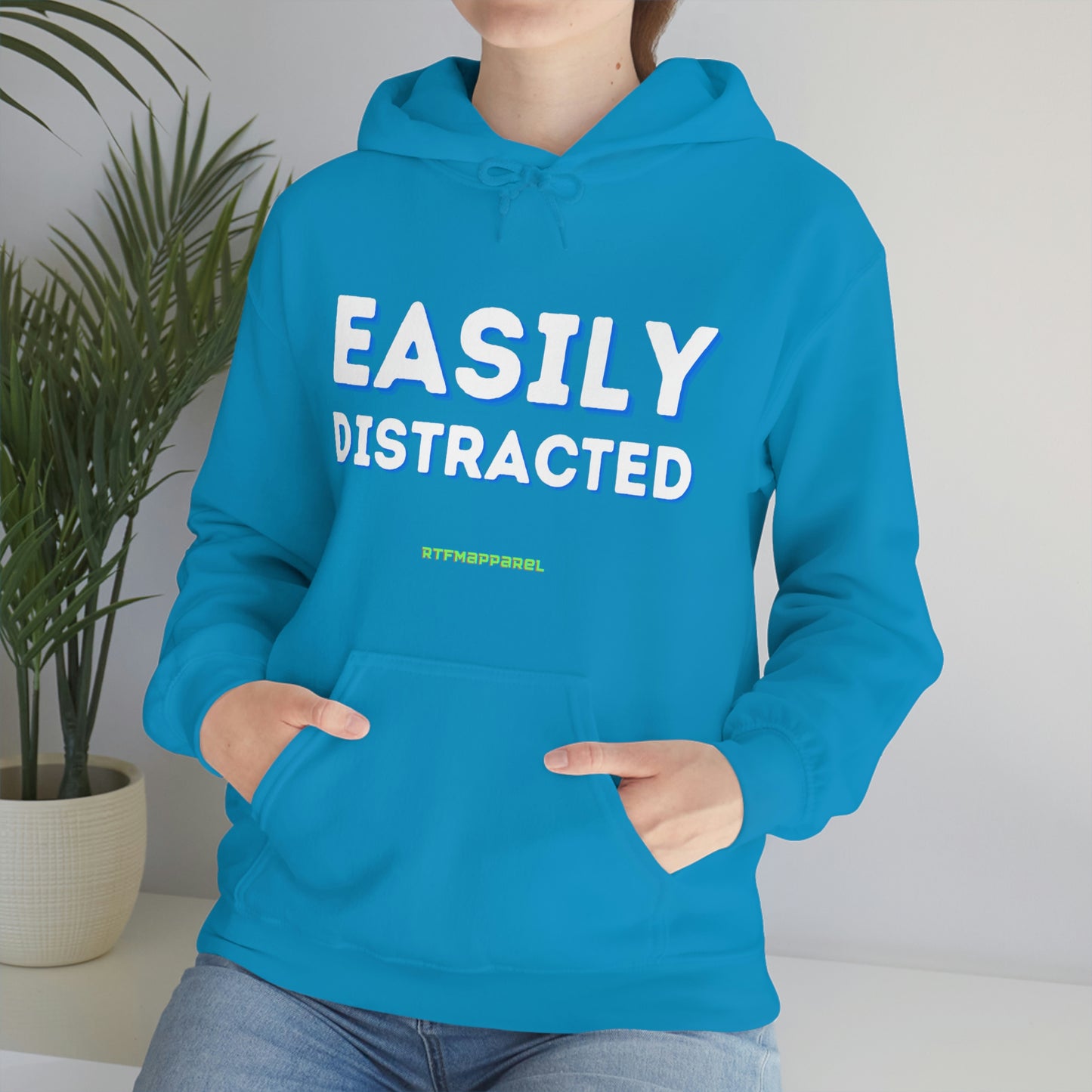Easily Distracted - Funny, Sysadmin, Geek, Gamer, Developer, Gift Hooded Sweatshirt