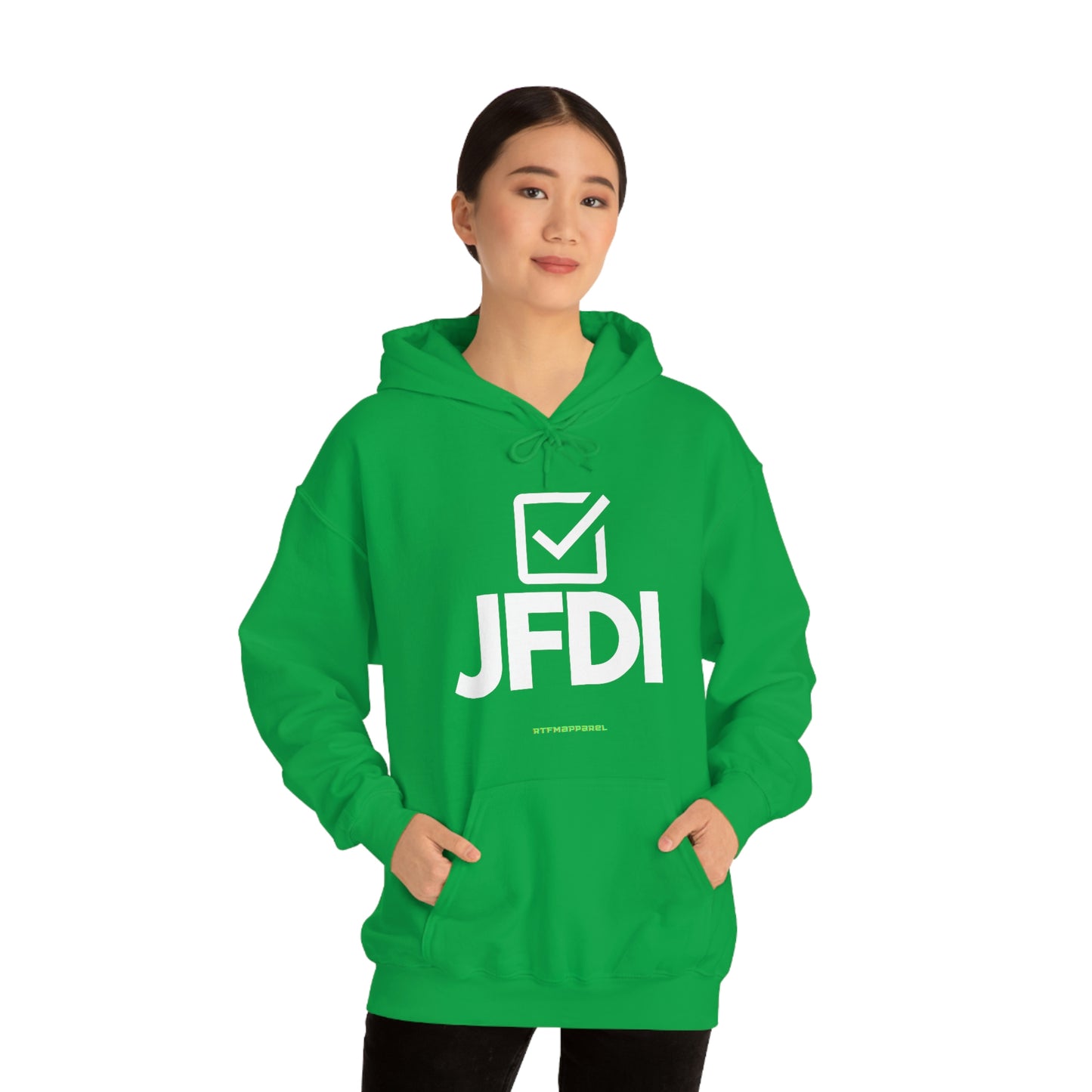 JFDI, Just do it, Funny, Sysadmin, Geek, Project Manager, Developer, Gift, Unisex Hooded Sweatshirt
