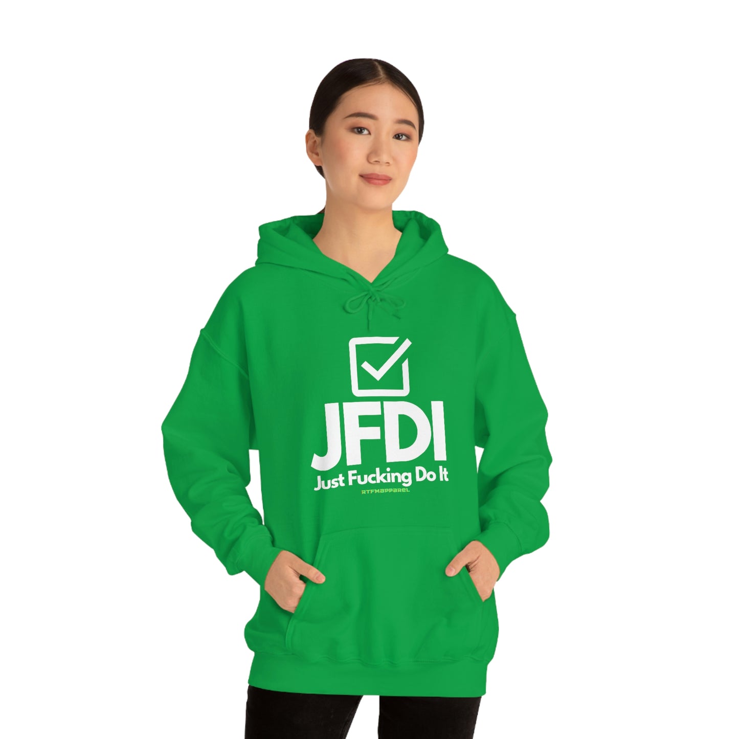 JFDI, Just do it, Funny, Sysadmin, Geek, Project Manager, Explicit, Developer, Gift, Unisex Hooded Sweatshirt