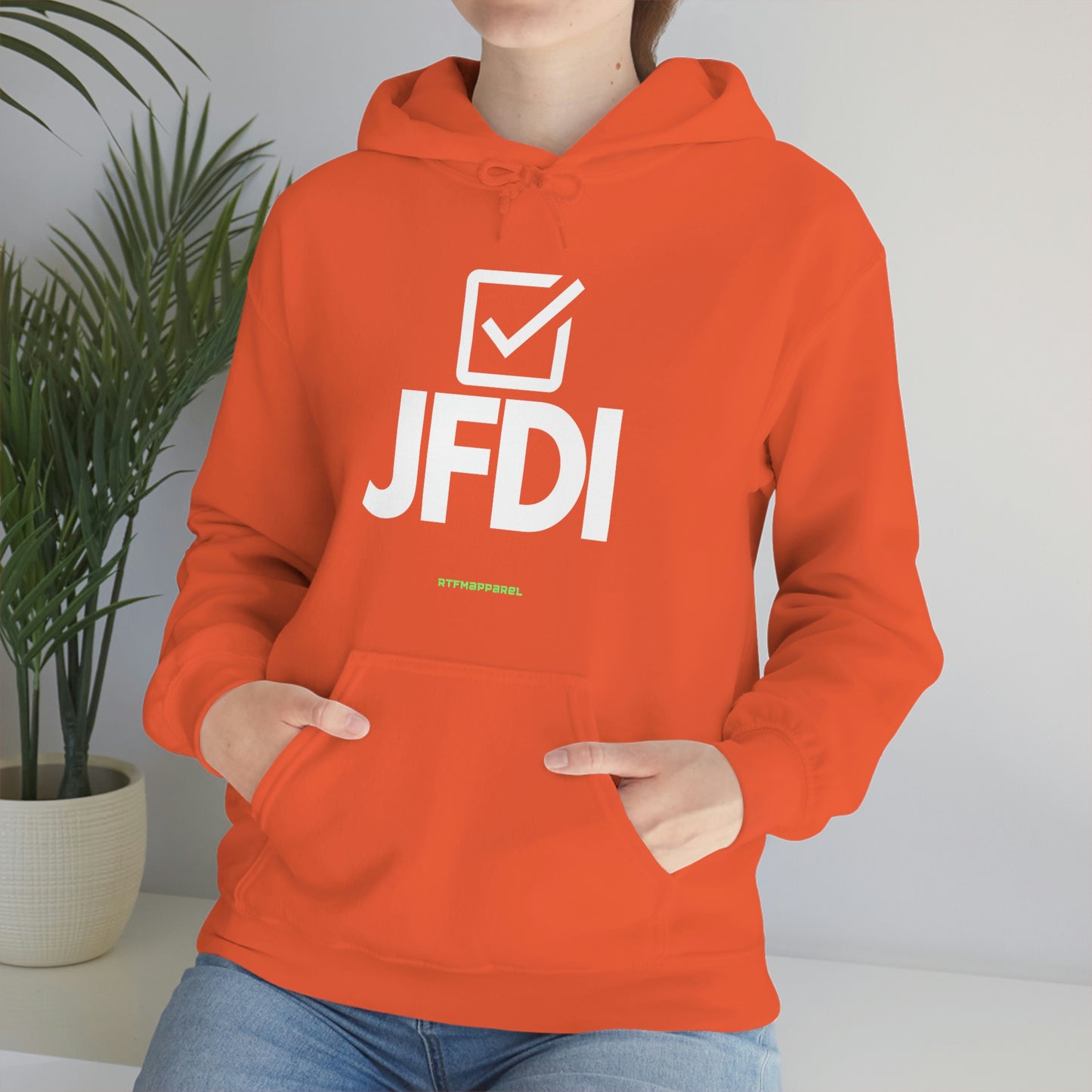 JFDI, Just do it, Funny, Sysadmin, Geek, Project Manager, Developer, Gift, Unisex Hooded Sweatshirt