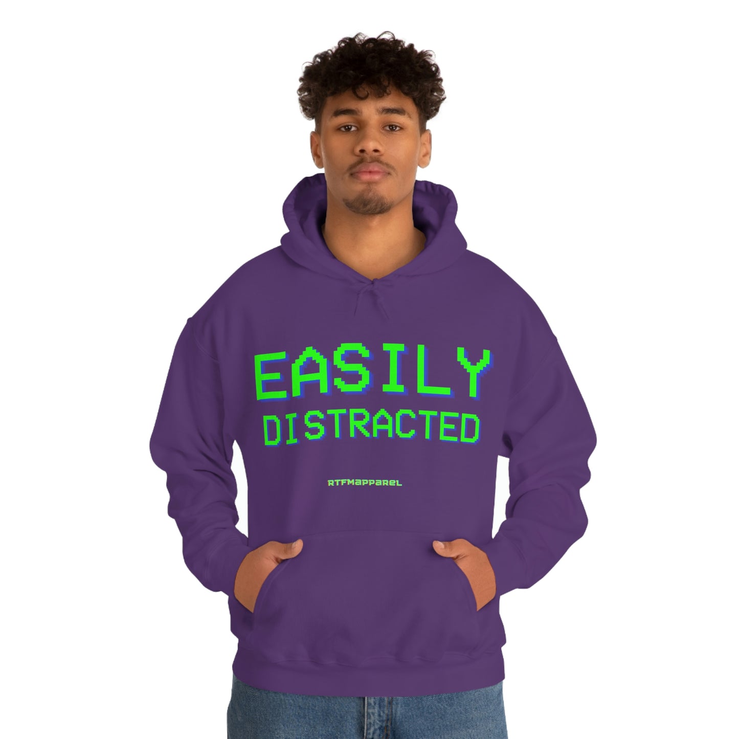 Easily Distracted - Funny, Sysadmin, Geek, Gamer, Developer, Gift Hooded Sweatshirt