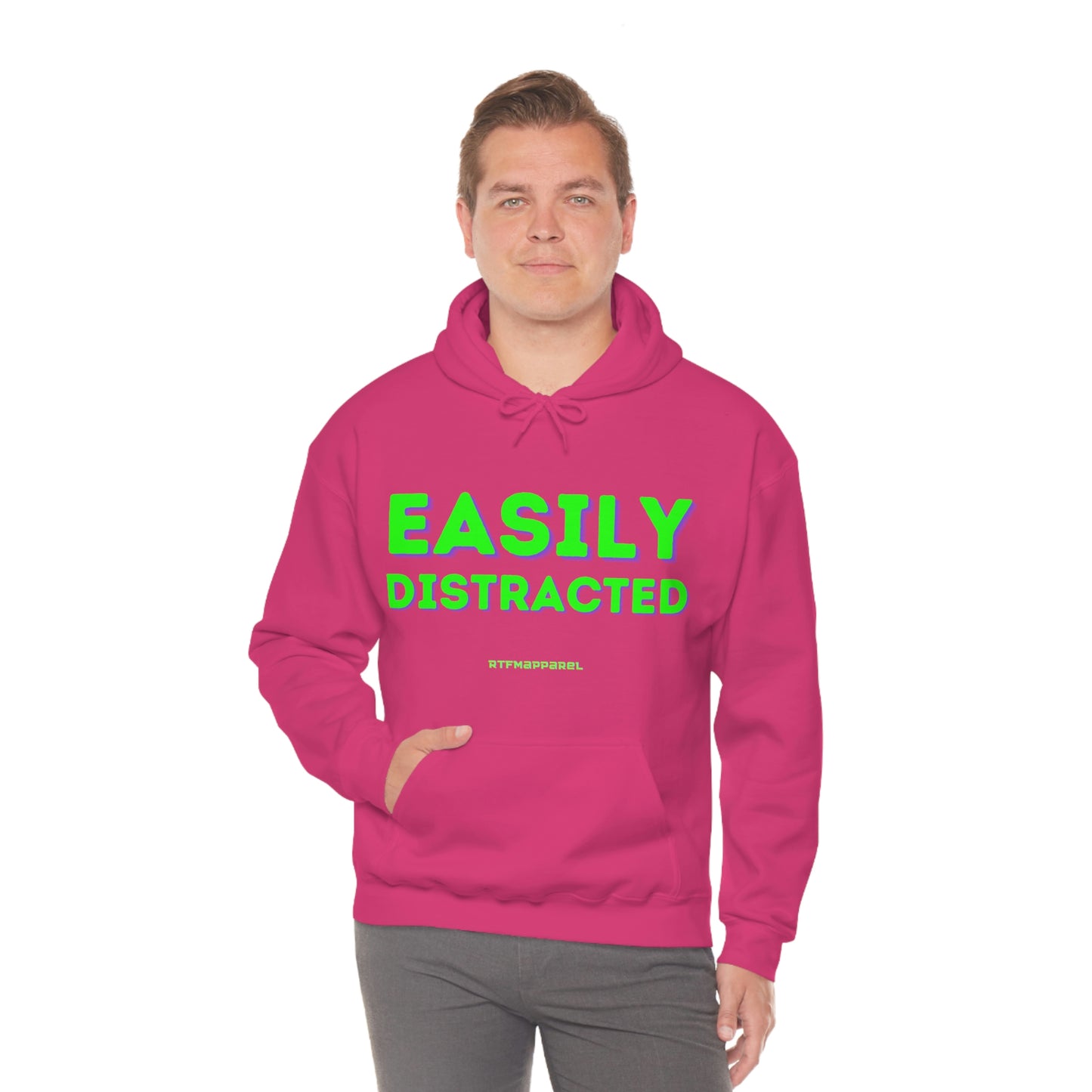Easily Distracted - Funny, Sysadmin, Geek, Gamer, Developer, Gift Hooded Sweatshirt