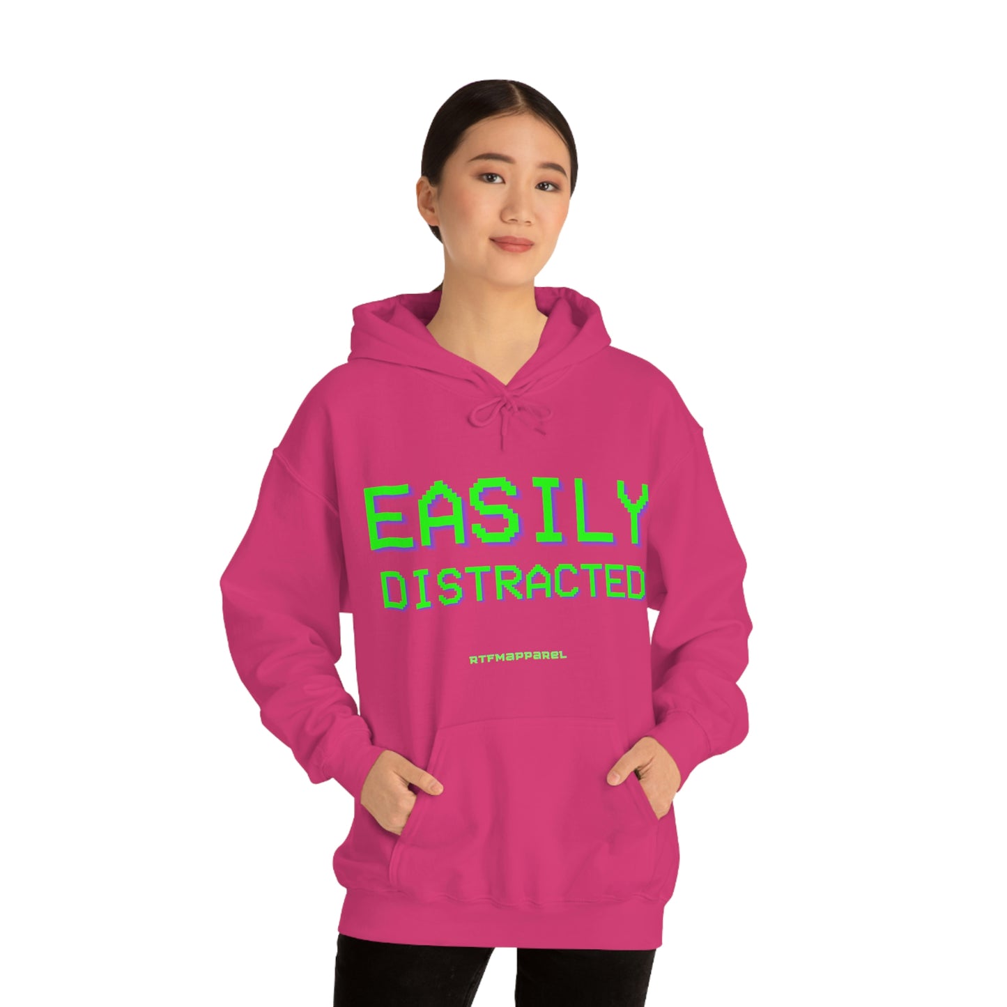 Easily Distracted - Funny, Sysadmin, Geek, Gamer, Developer, Gift Hooded Sweatshirt