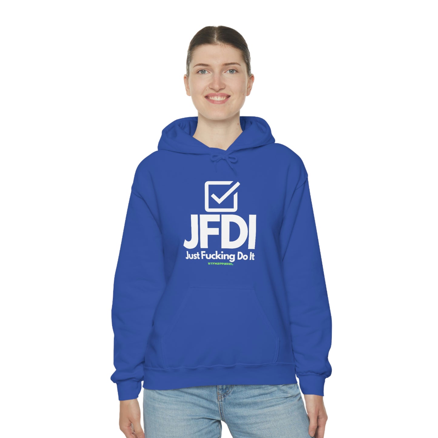 JFDI, Just do it, Funny, Sysadmin, Geek, Project Manager, Explicit, Developer, Gift, Unisex Hooded Sweatshirt
