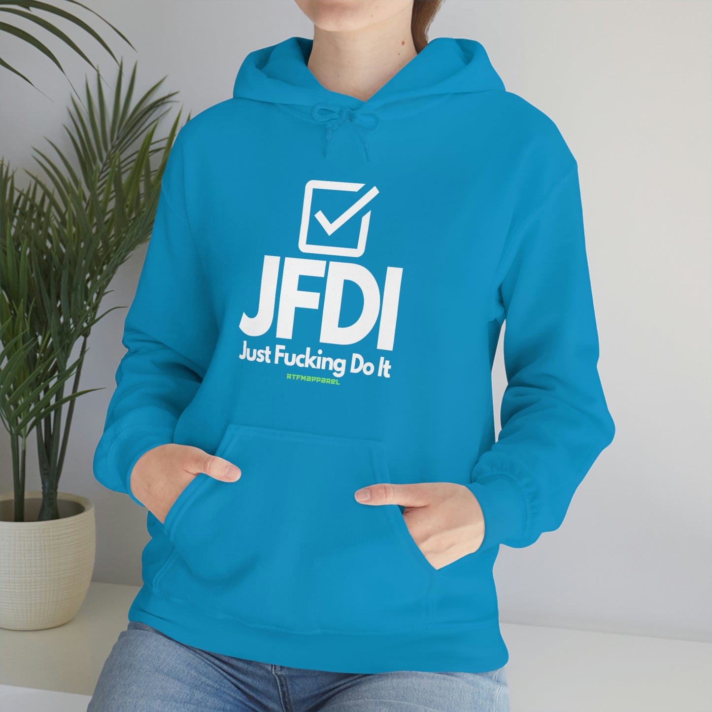 JFDI, Just do it, Funny, Sysadmin, Geek, Project Manager, Explicit, Developer, Gift, Unisex Hooded Sweatshirt
