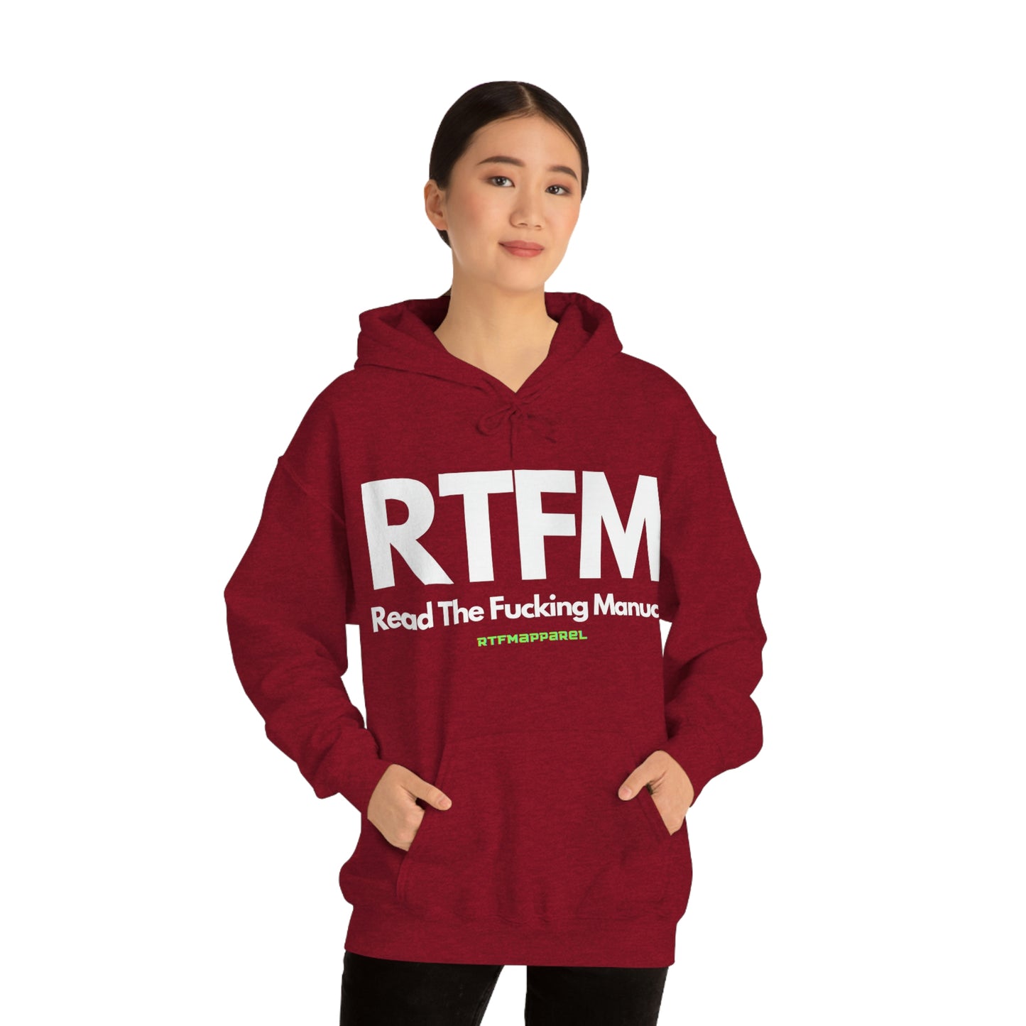 RTFM, Read the Manual, Explicit Funny, Sysadmin, Geek, Project Manager, Developer, Gift, Unisex Hooded Sweatshirt
