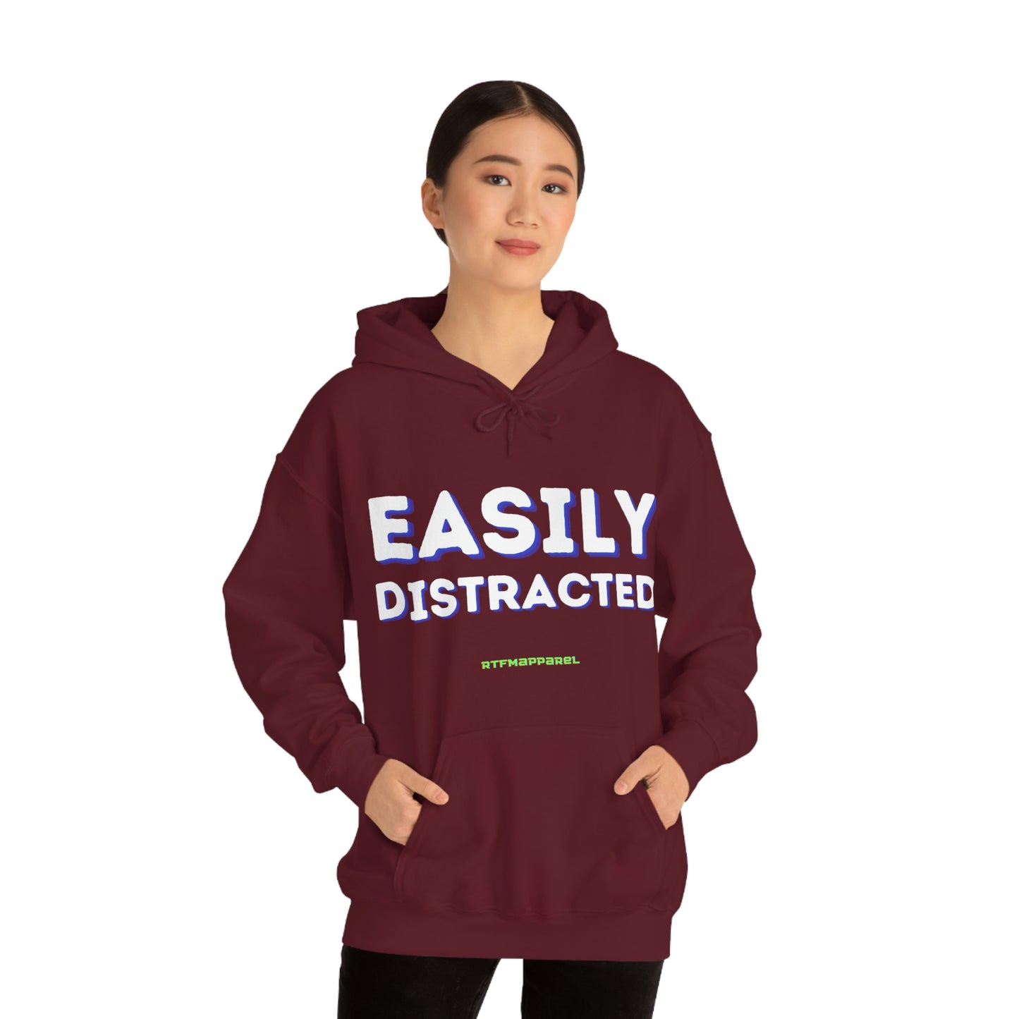 Easily Distracted - Funny, Sysadmin, Geek, Gamer, Developer, Gift Hooded Sweatshirt