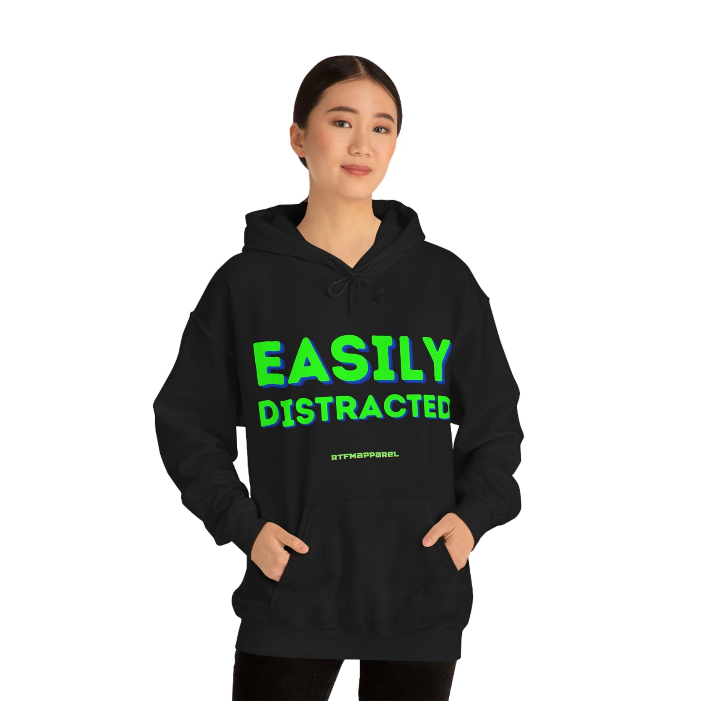 Easily Distracted - Funny, Sysadmin, Geek, Gamer, Developer, Gift Hooded Sweatshirt
