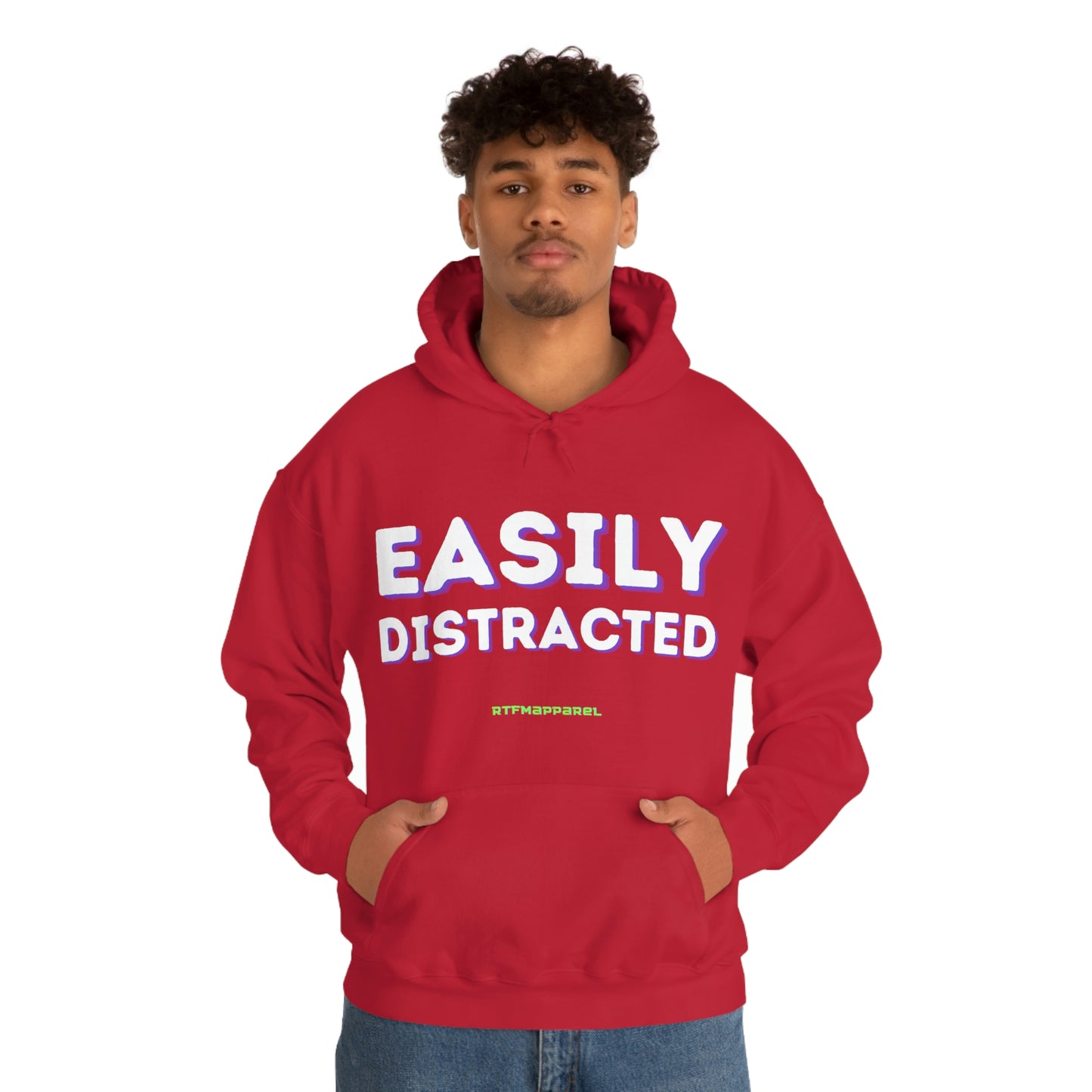 Easily Distracted - Funny, Sysadmin, Geek, Gamer, Developer, Gift Hooded Sweatshirt