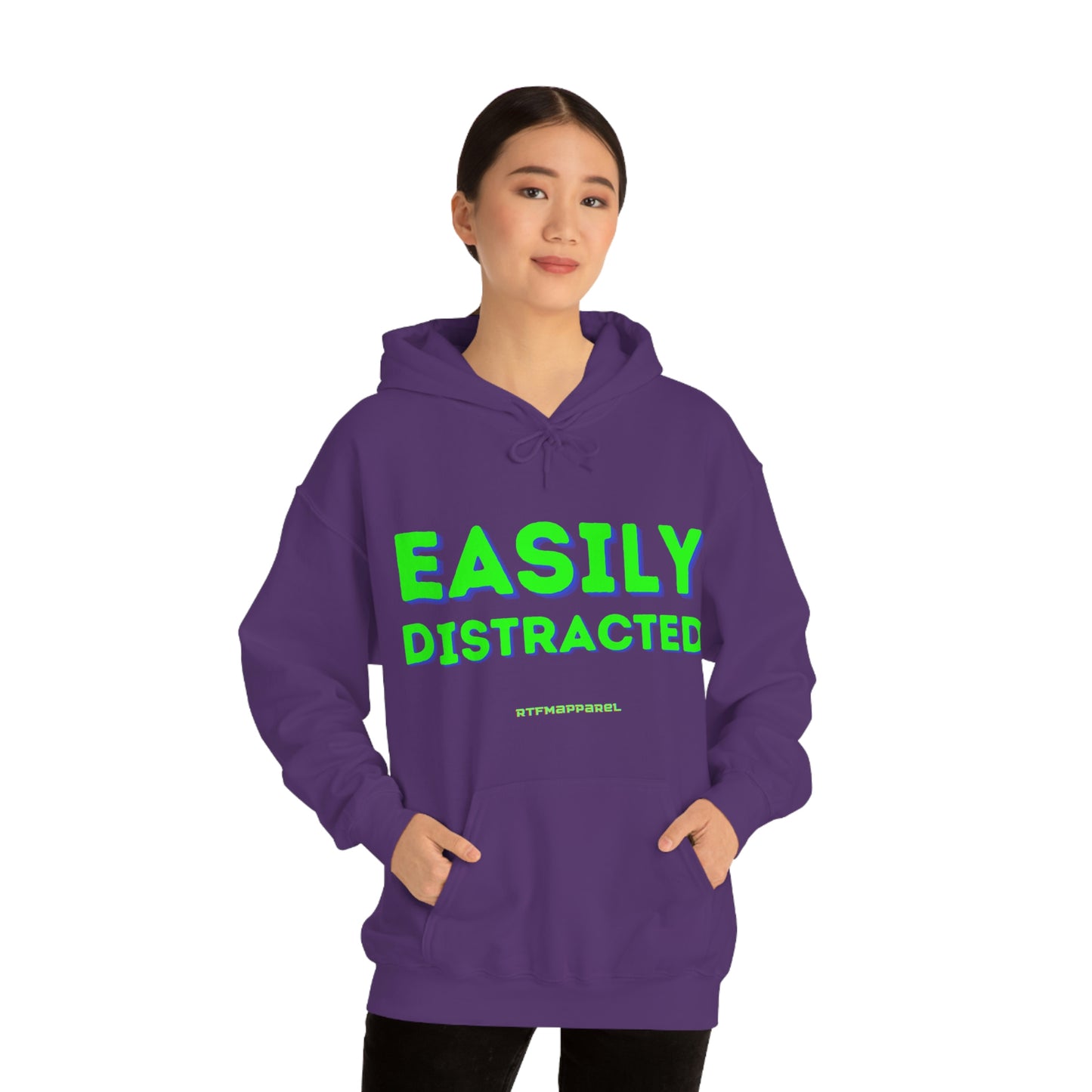 Easily Distracted - Funny, Sysadmin, Geek, Gamer, Developer, Gift Hooded Sweatshirt