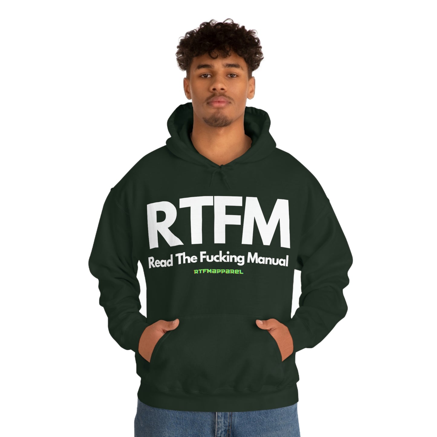 RTFM, Read the Manual, Explicit Funny, Sysadmin, Geek, Project Manager, Developer, Gift, Unisex Hooded Sweatshirt