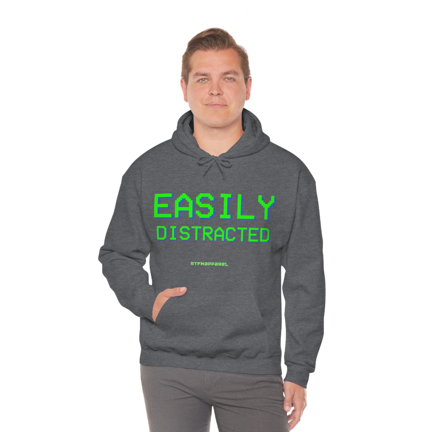 Easily Distracted - Funny, Sysadmin, Geek, Gamer, Developer, Gift Hooded Sweatshirt