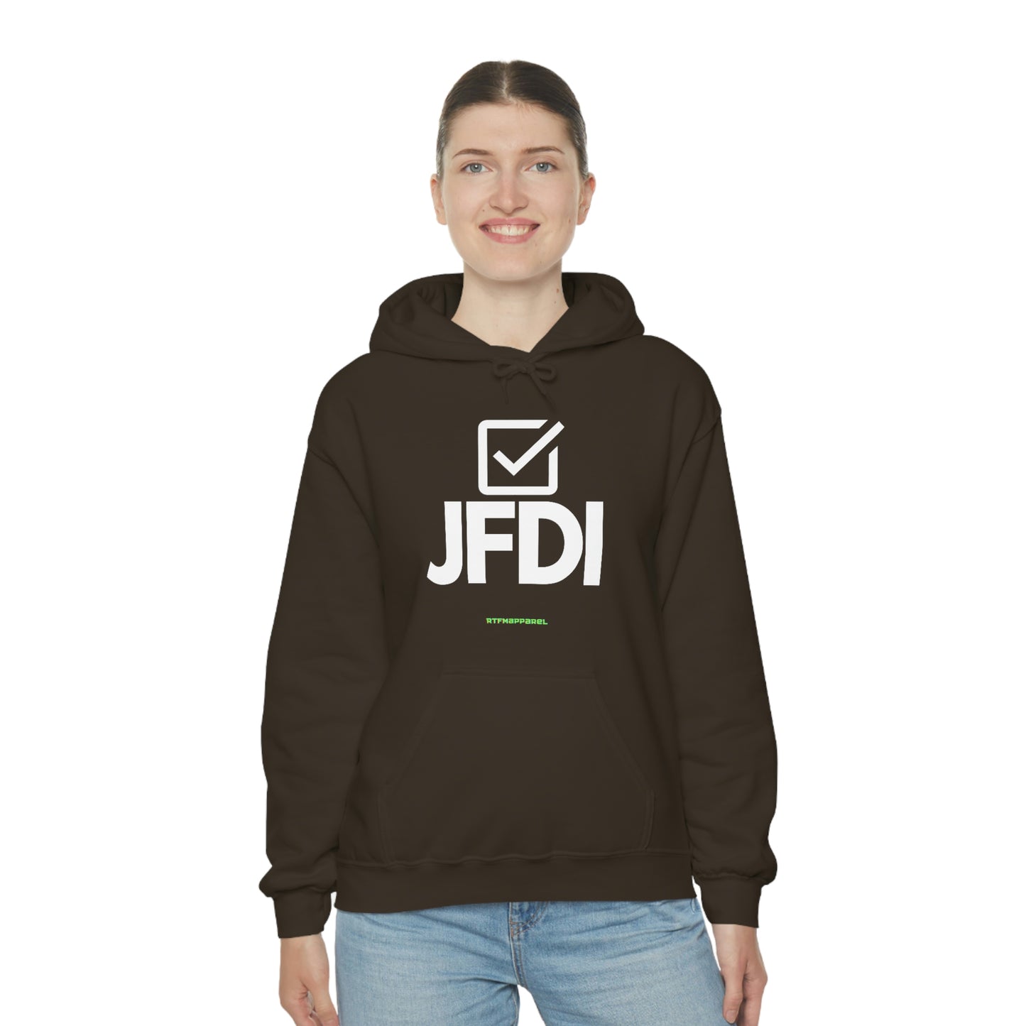 JFDI, Just do it, Funny, Sysadmin, Geek, Project Manager, Developer, Gift, Unisex Hooded Sweatshirt