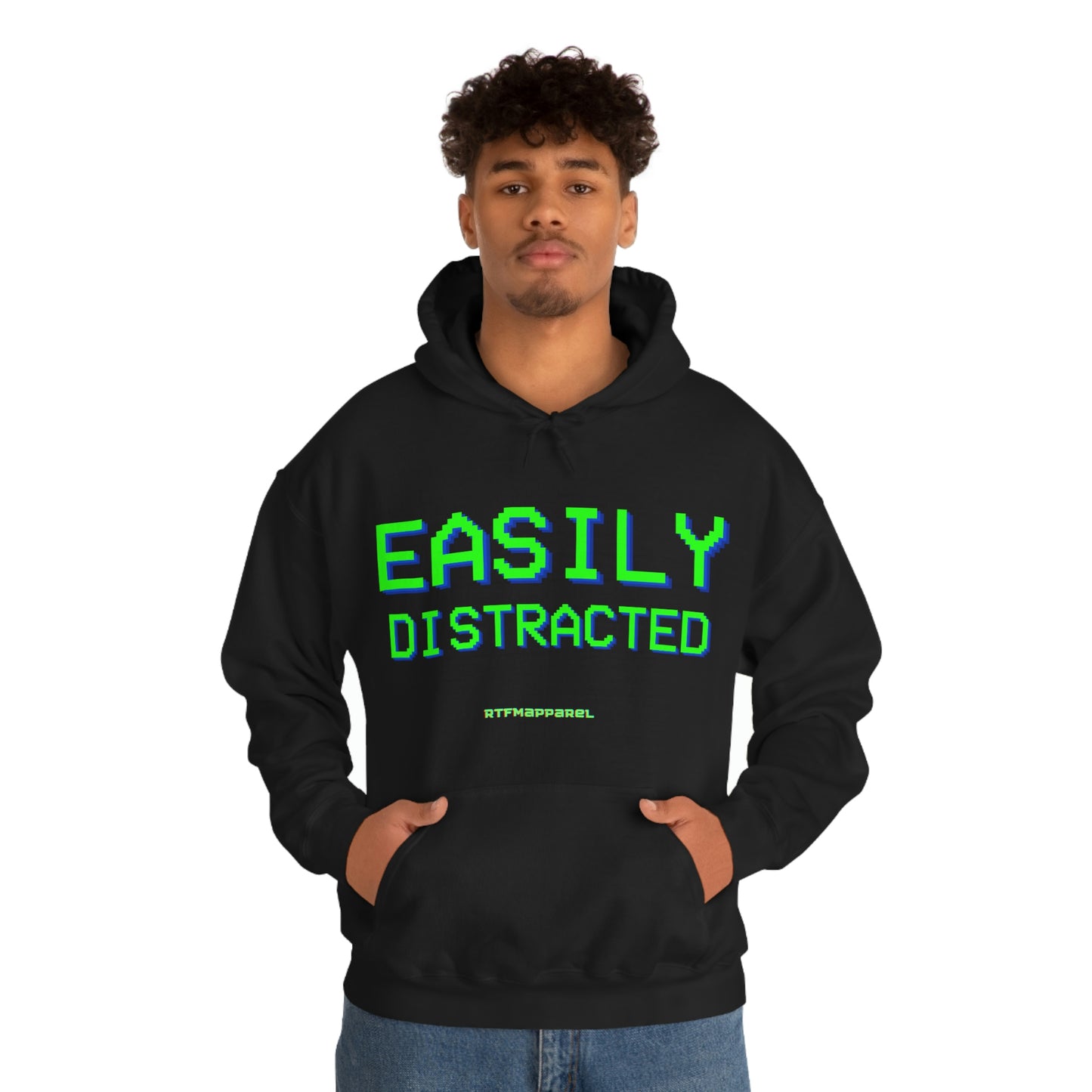 Easily Distracted - Funny, Sysadmin, Geek, Gamer, Developer, Gift Hooded Sweatshirt