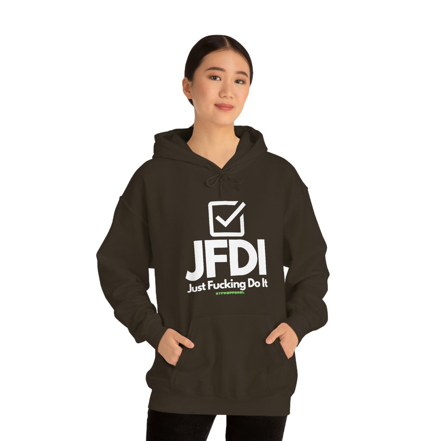 JFDI, Just do it, Funny, Sysadmin, Geek, Project Manager, Explicit, Developer, Gift, Unisex Hooded Sweatshirt