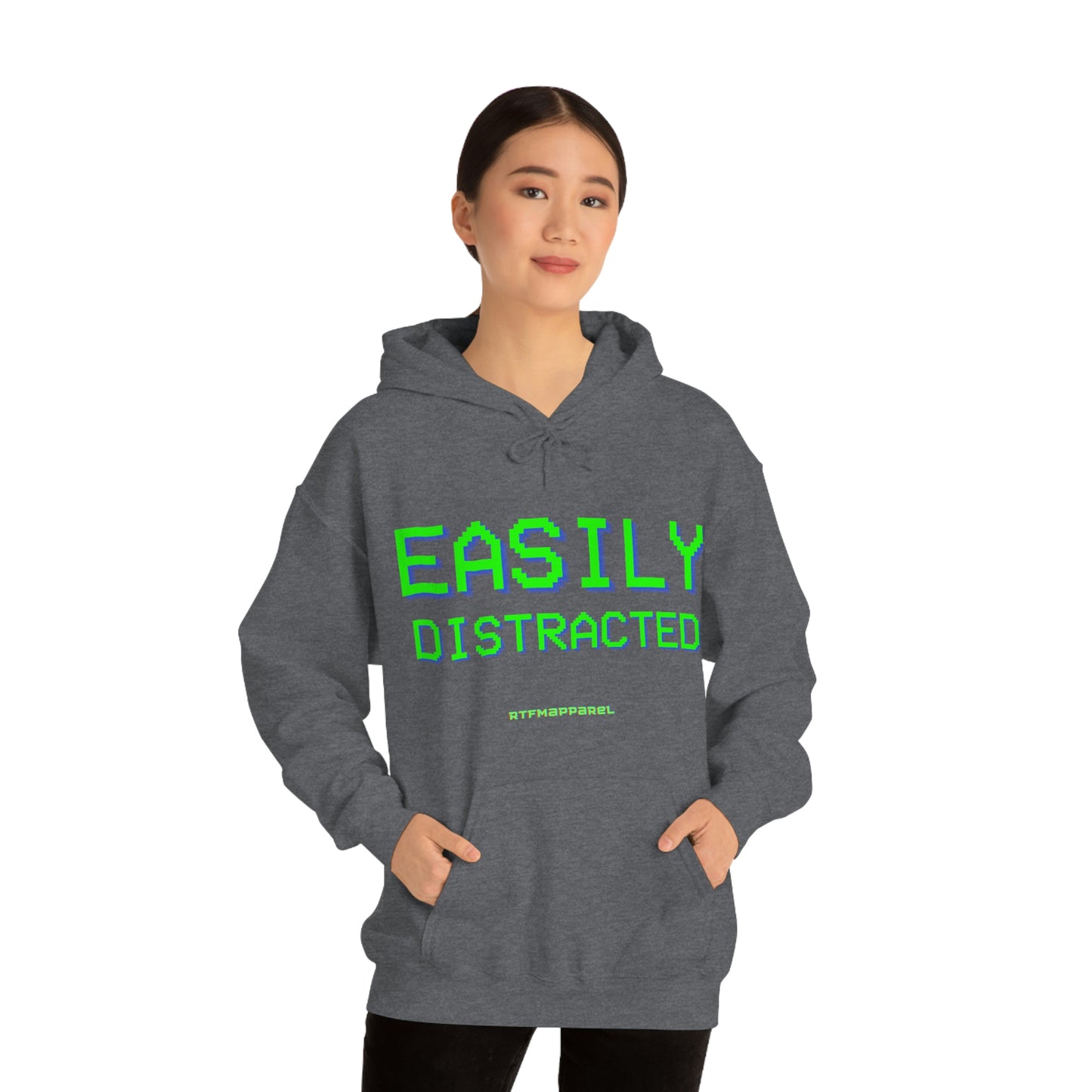 Easily Distracted - Funny, Sysadmin, Geek, Gamer, Developer, Gift Hooded Sweatshirt