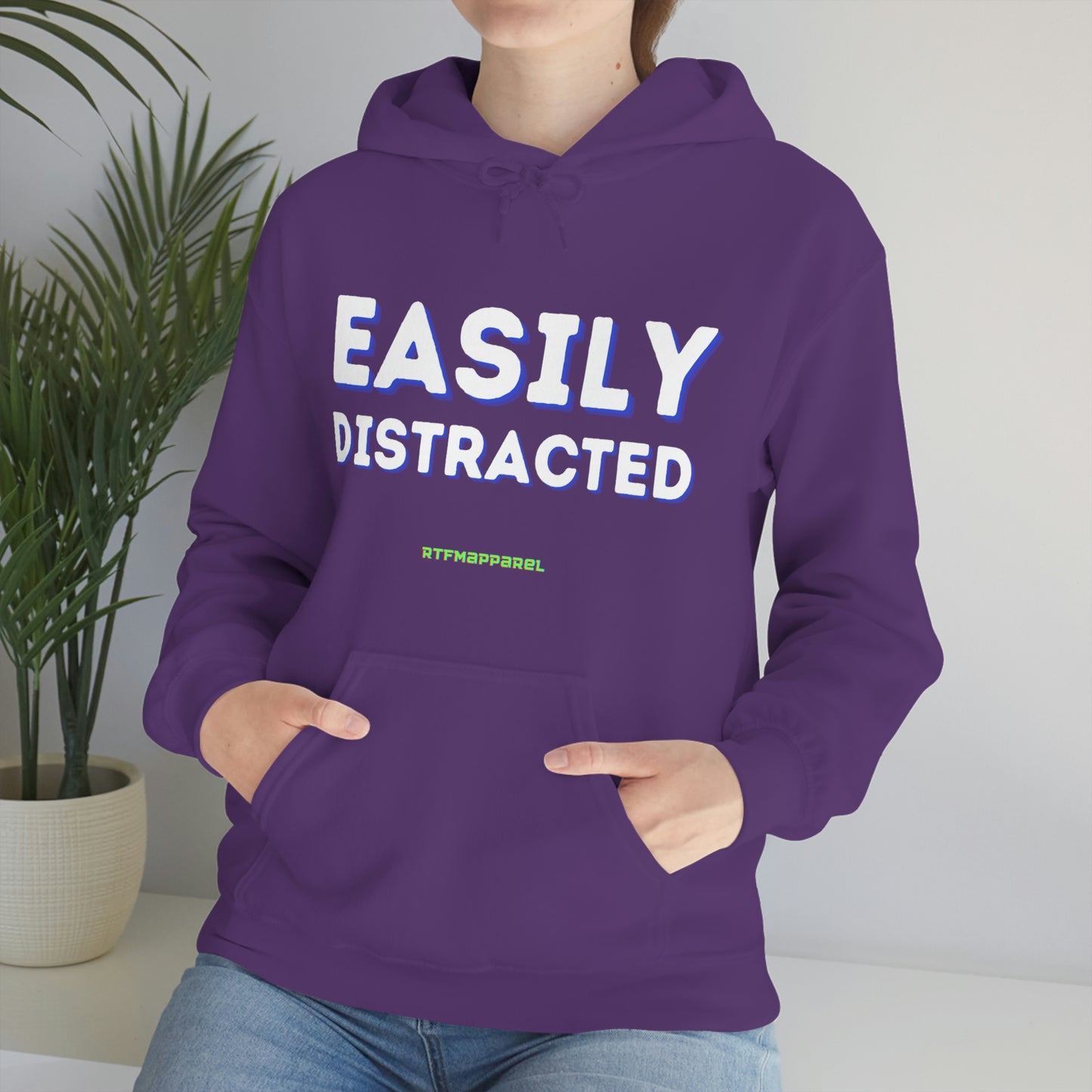 Easily Distracted - Funny, Sysadmin, Geek, Gamer, Developer, Gift Hooded Sweatshirt