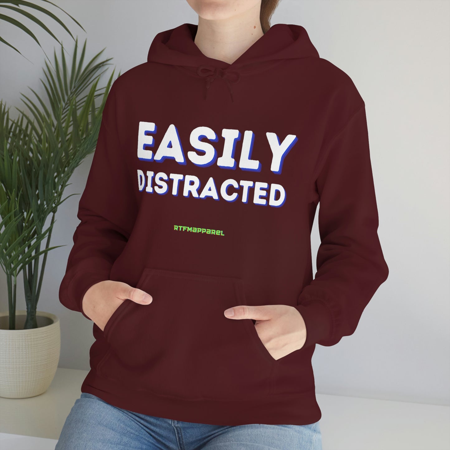 Easily Distracted - Funny, Sysadmin, Geek, Gamer, Developer, Gift Hooded Sweatshirt
