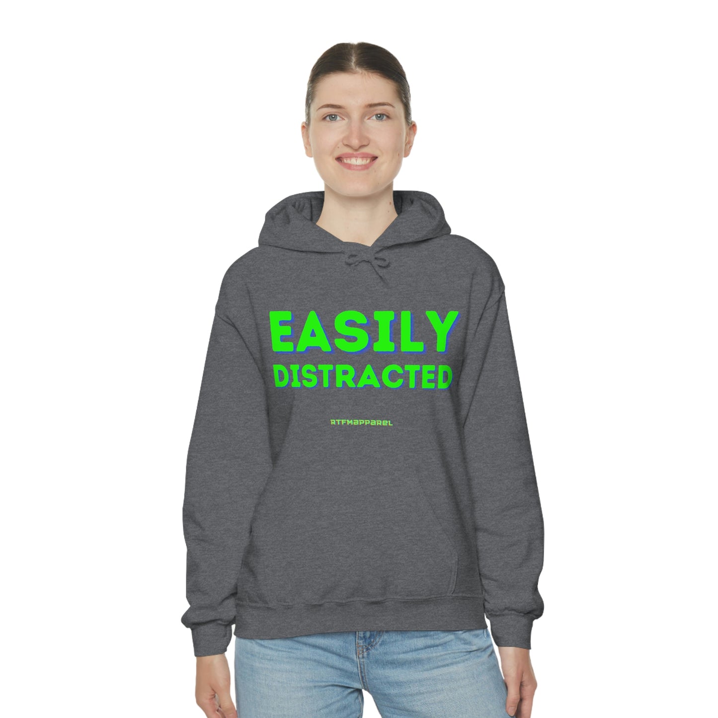 Easily Distracted - Funny, Sysadmin, Geek, Gamer, Developer, Gift Hooded Sweatshirt