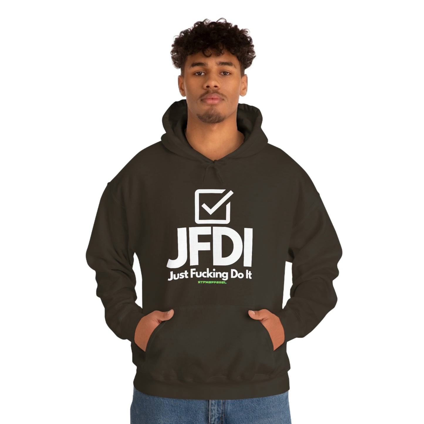 JFDI, Just do it, Funny, Sysadmin, Geek, Project Manager, Explicit, Developer, Gift, Unisex Hooded Sweatshirt