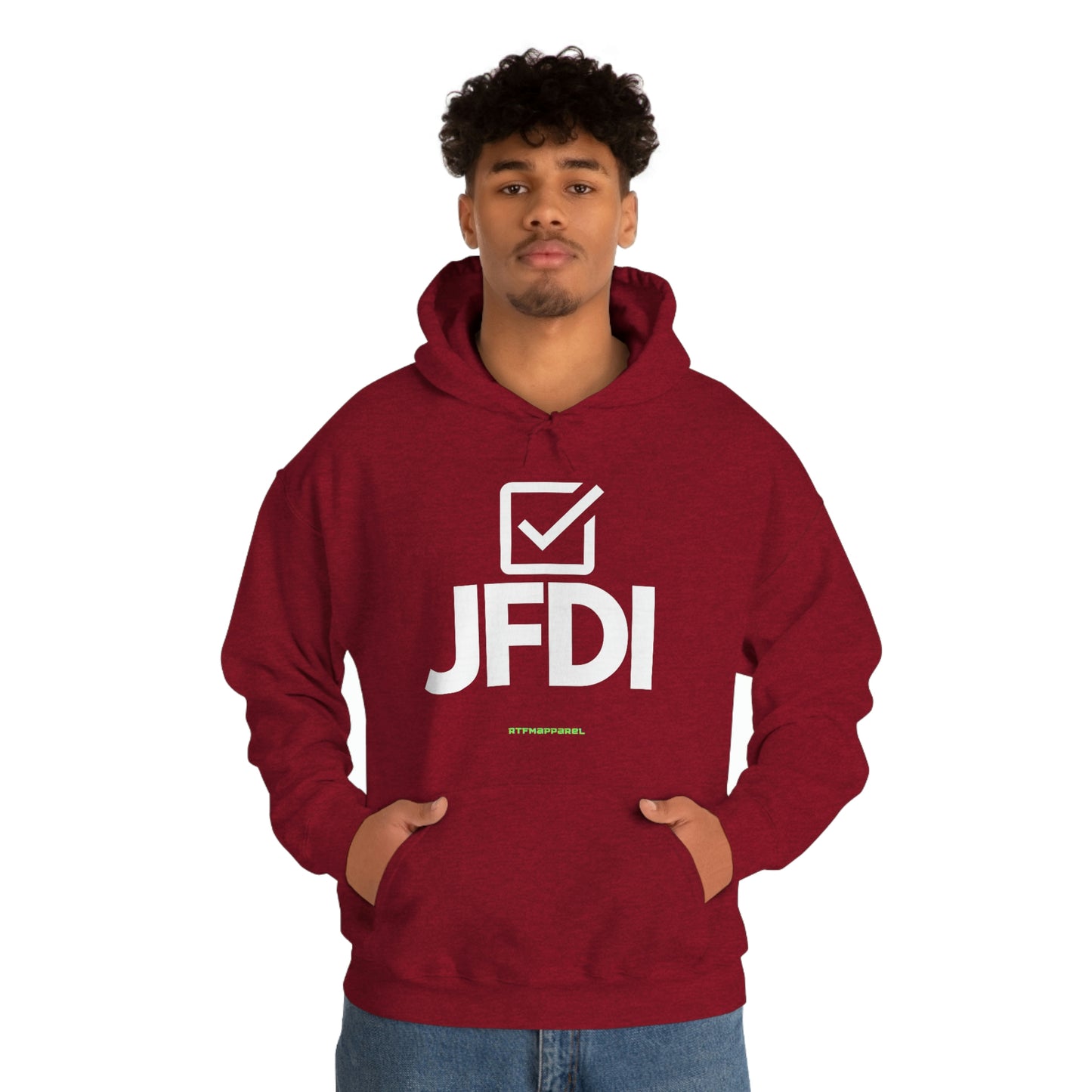JFDI, Just do it, Funny, Sysadmin, Geek, Project Manager, Developer, Gift, Unisex Hooded Sweatshirt