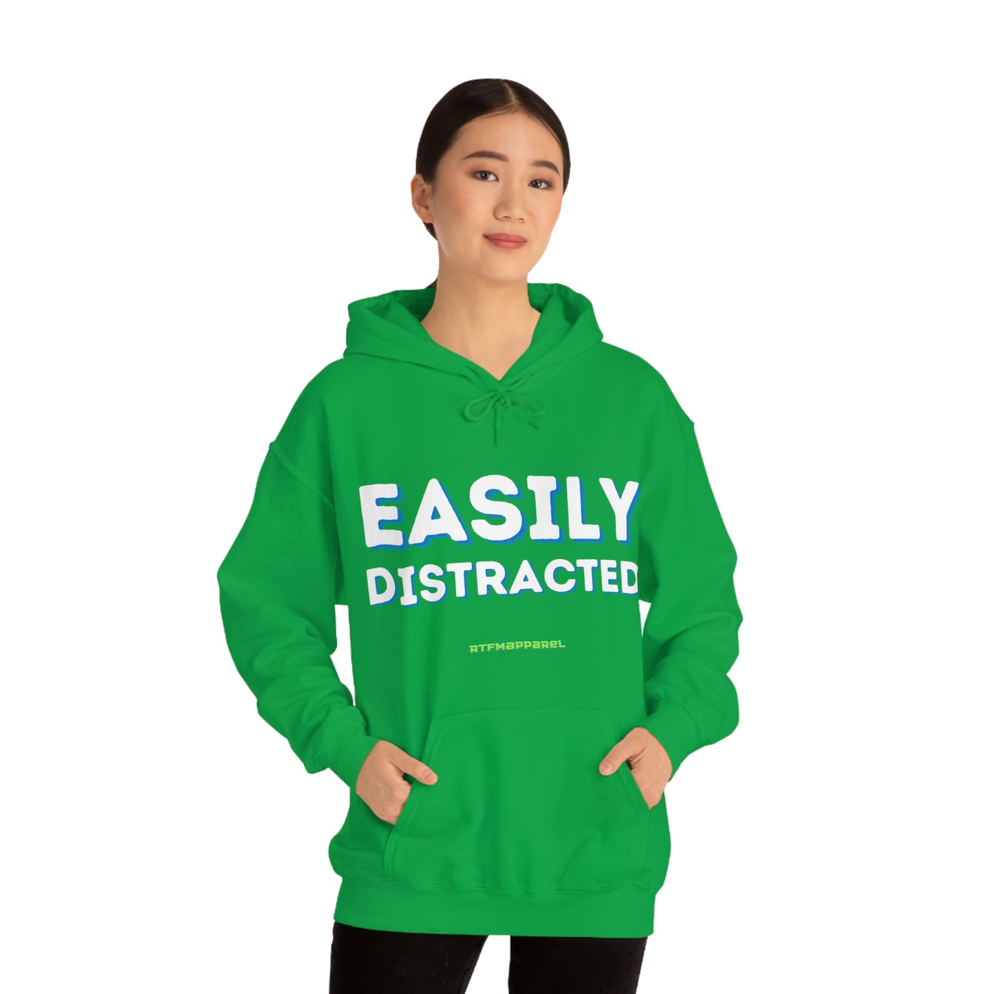 Easily Distracted - Funny, Sysadmin, Geek, Gamer, Developer, Gift Hooded Sweatshirt