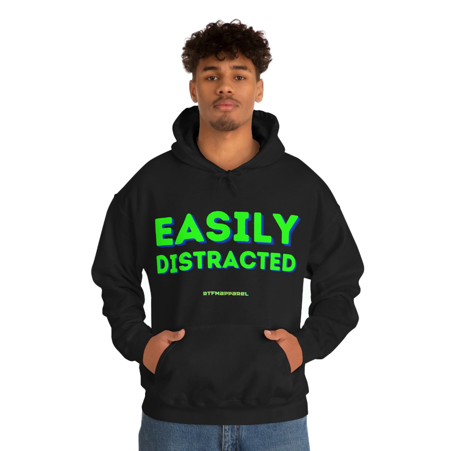 Easily Distracted - Funny, Sysadmin, Geek, Gamer, Developer, Gift Hooded Sweatshirt