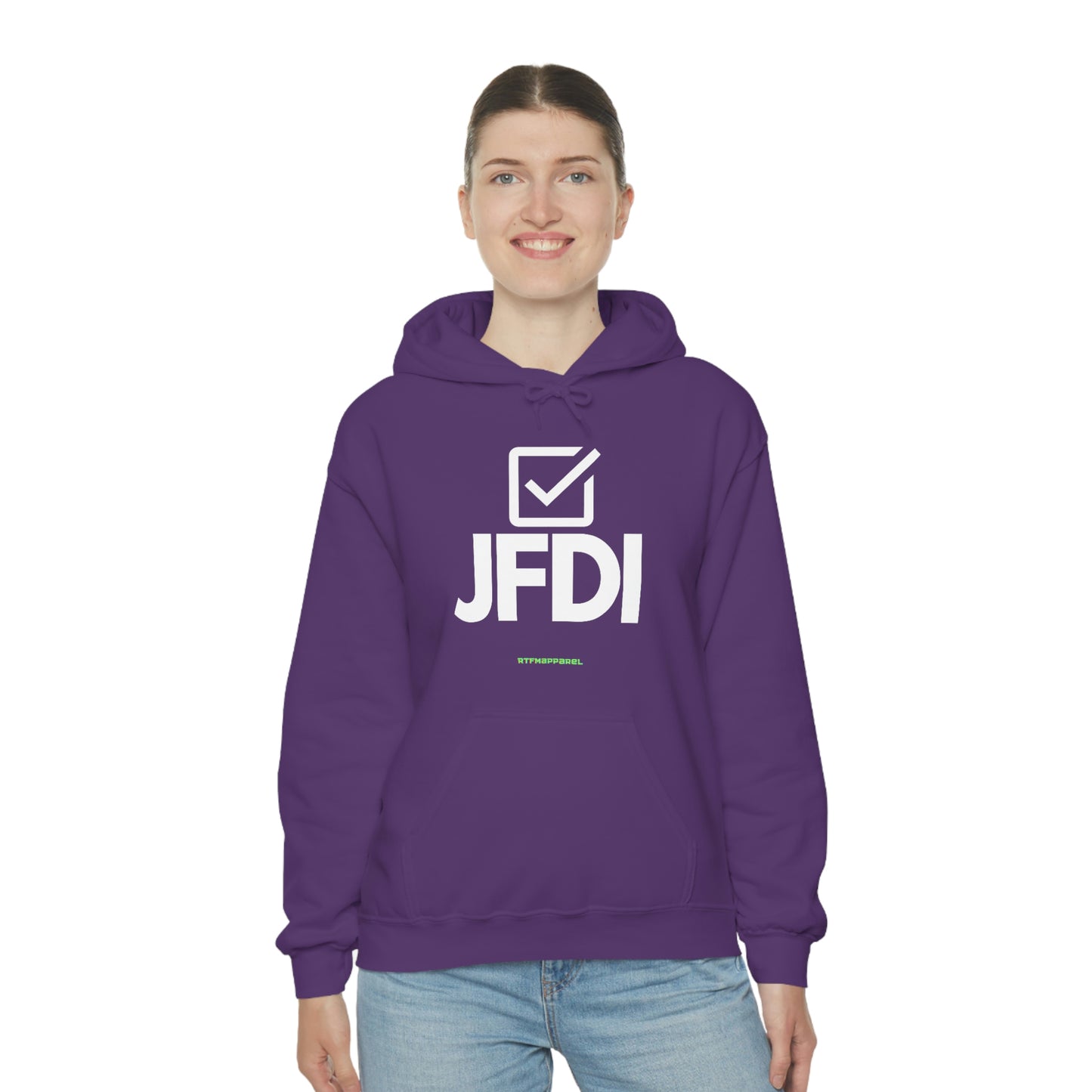 JFDI, Just do it, Funny, Sysadmin, Geek, Project Manager, Developer, Gift, Unisex Hooded Sweatshirt