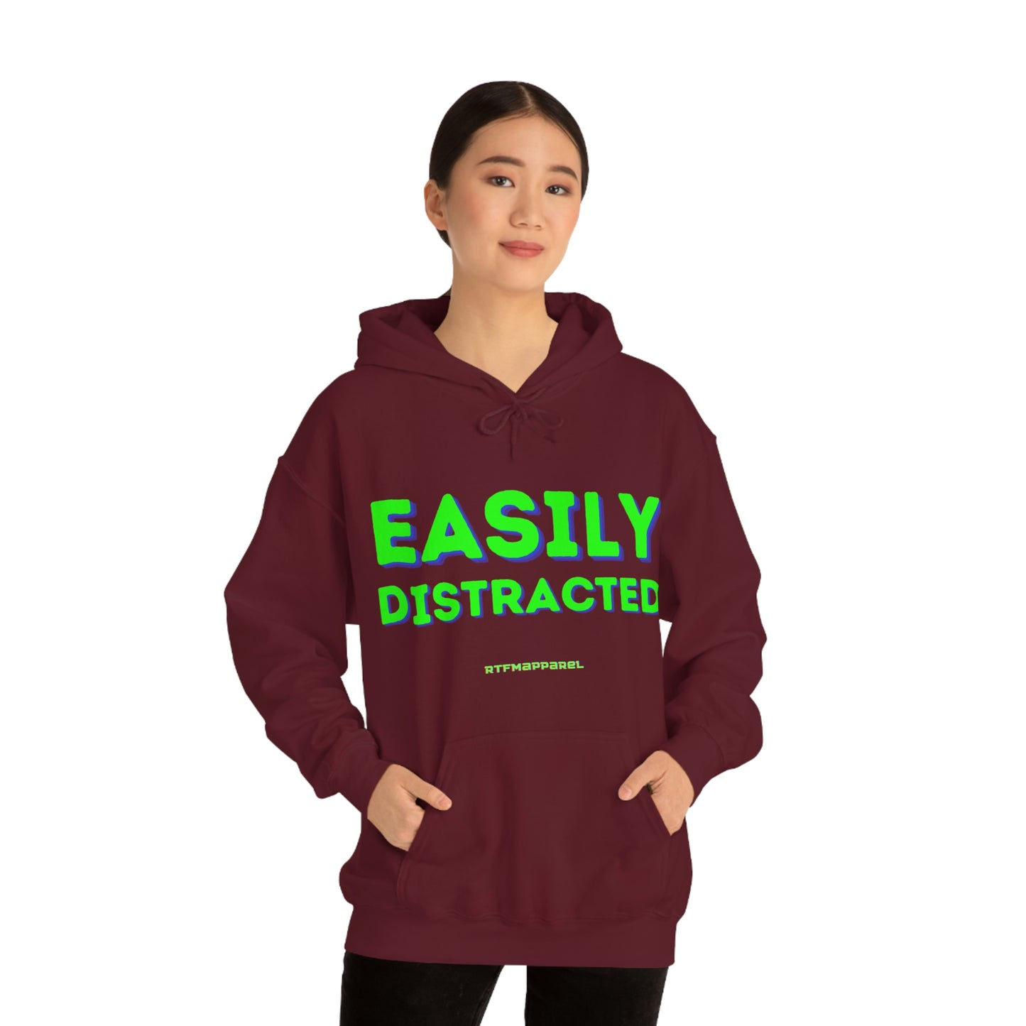 Easily Distracted - Funny, Sysadmin, Geek, Gamer, Developer, Gift Hooded Sweatshirt