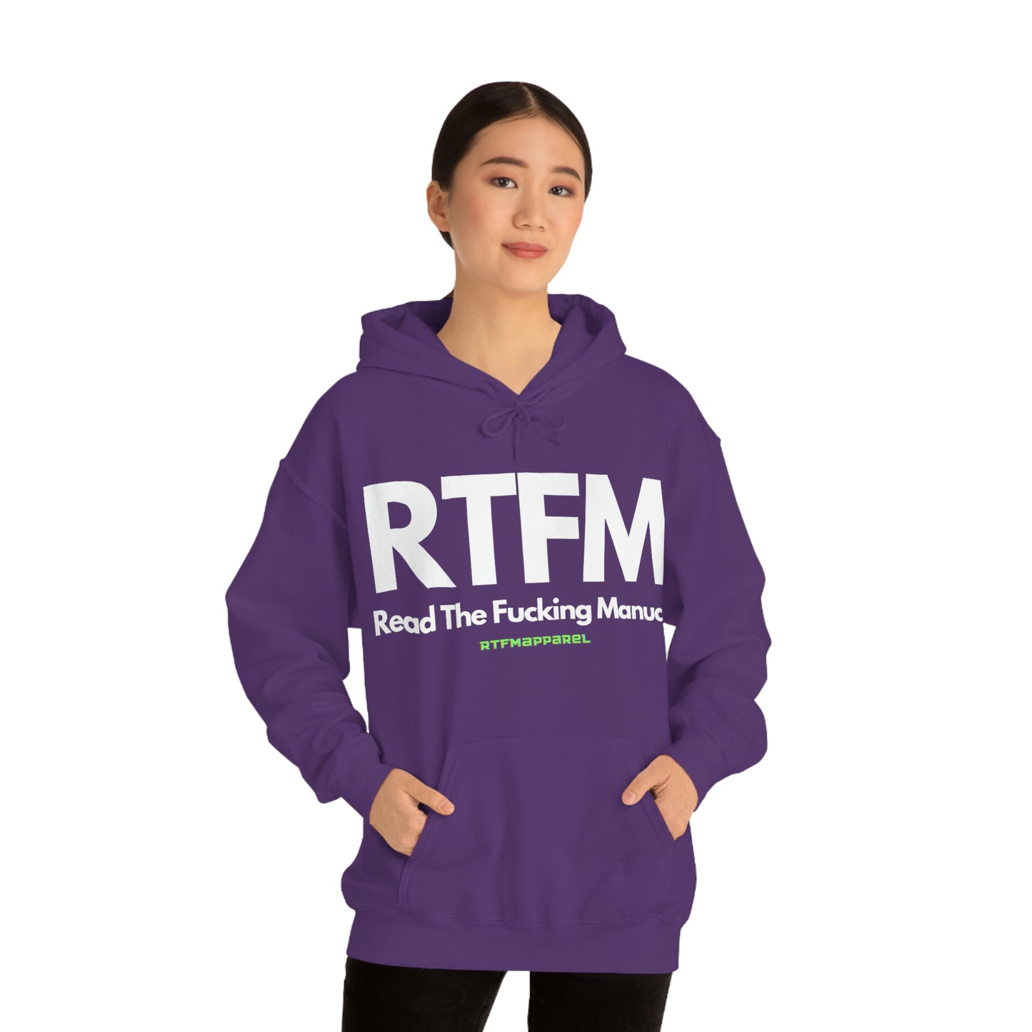 RTFM, Read the Manual, Explicit Funny, Sysadmin, Geek, Project Manager, Developer, Gift, Unisex Hooded Sweatshirt