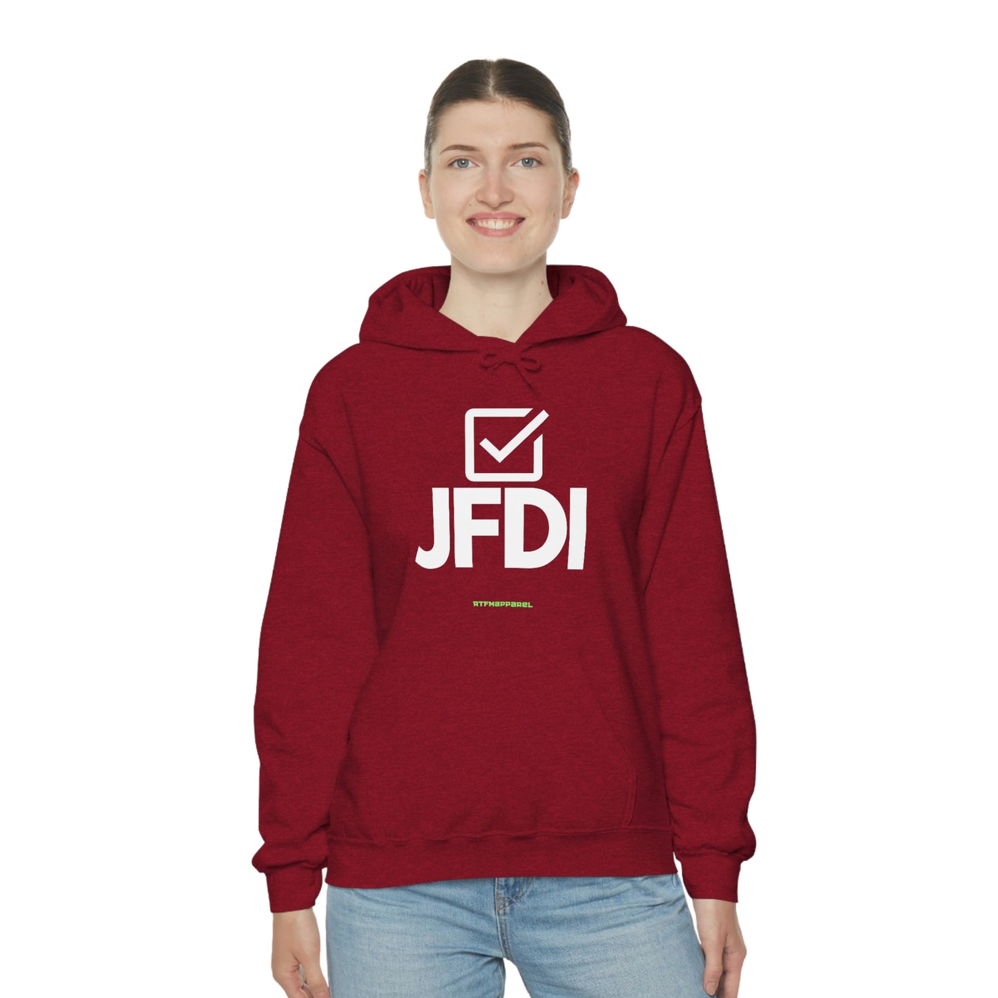 JFDI, Just do it, Funny, Sysadmin, Geek, Project Manager, Developer, Gift, Unisex Hooded Sweatshirt