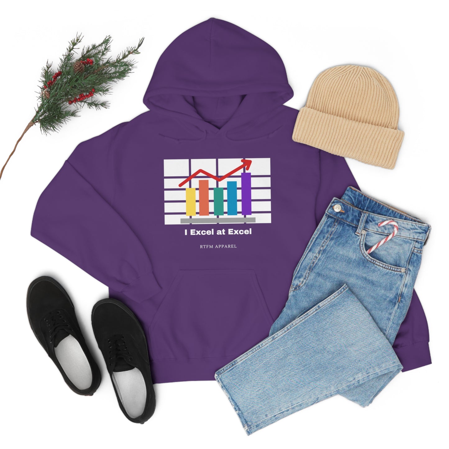 Excel Hoodie: I Excel at Excel, office humour, spreadsheets