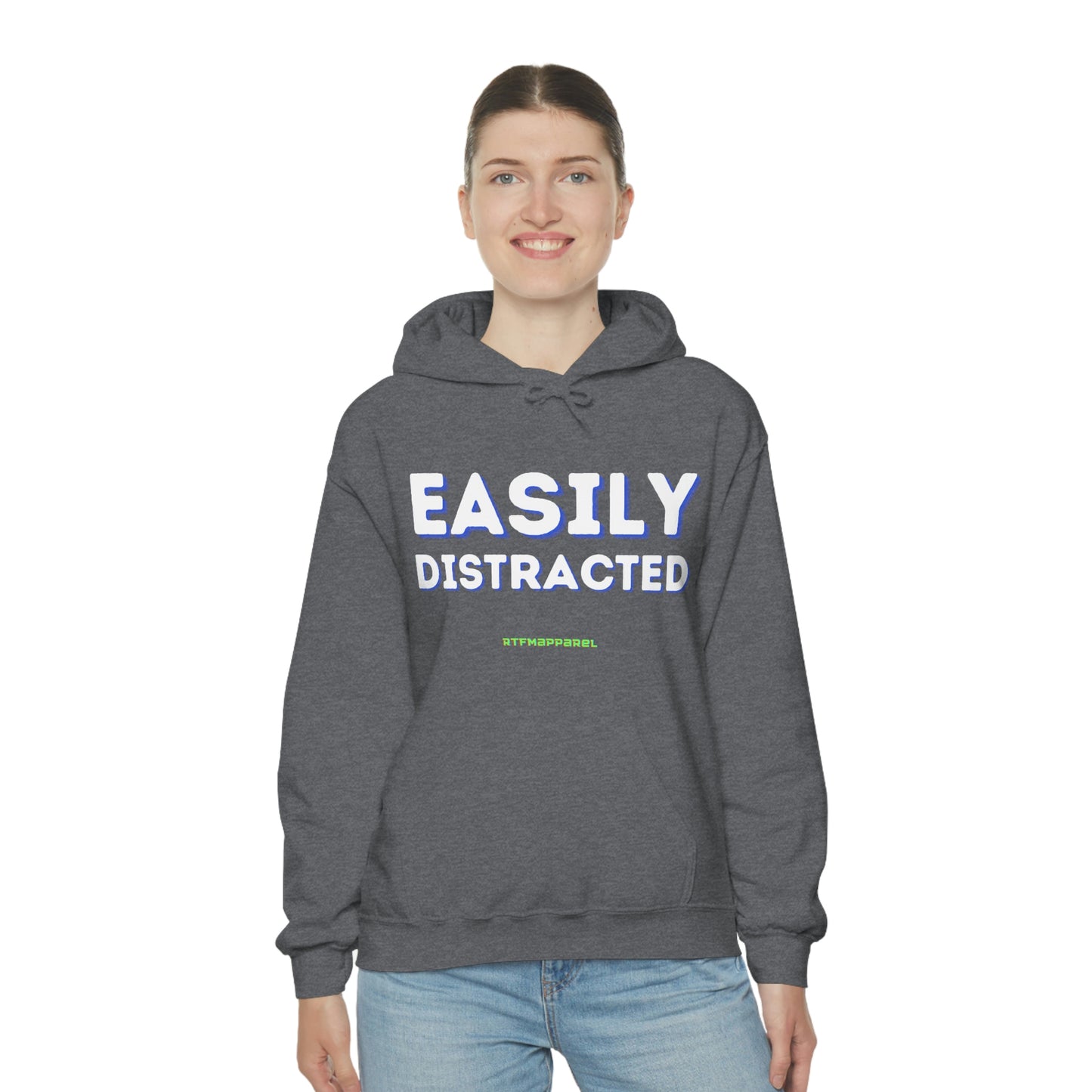 Easily Distracted - Funny, Sysadmin, Geek, Gamer, Developer, Gift Hooded Sweatshirt