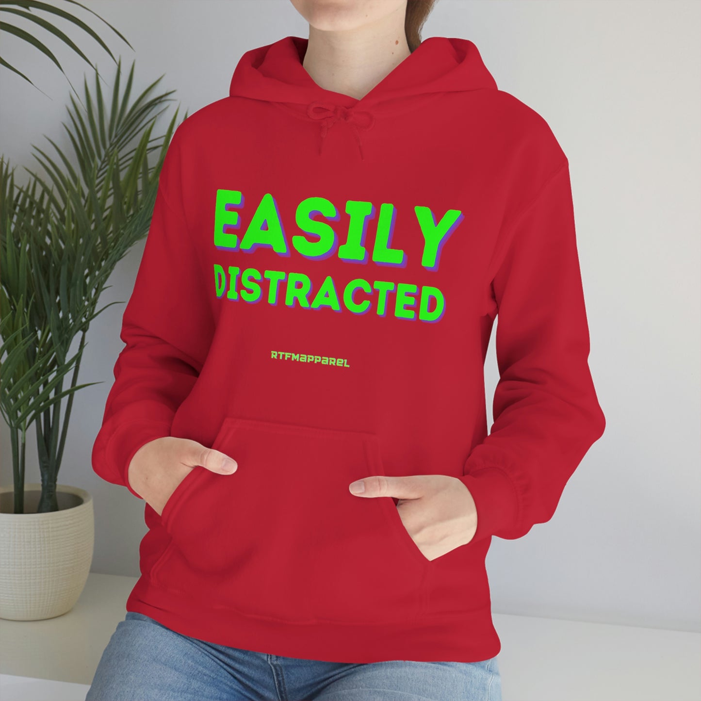Easily Distracted - Funny, Sysadmin, Geek, Gamer, Developer, Gift Hooded Sweatshirt