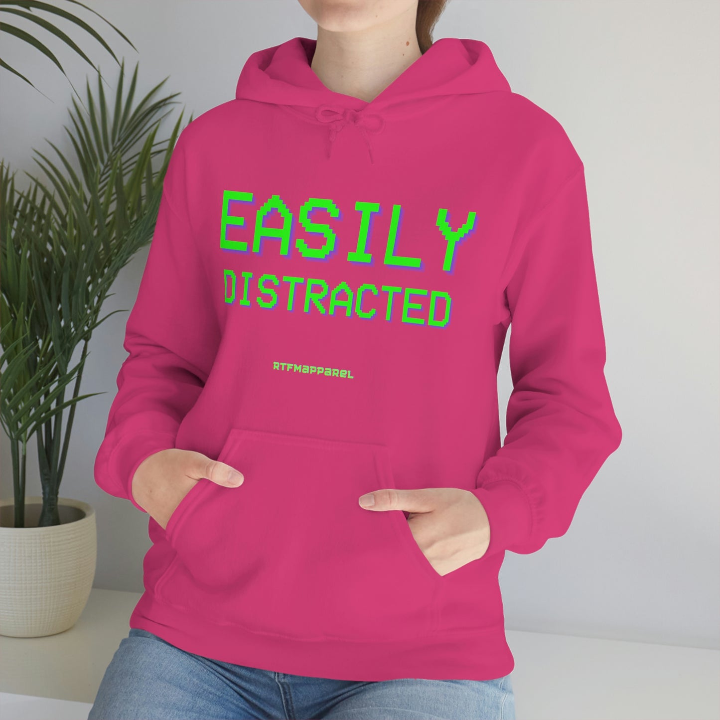 Easily Distracted - Funny, Sysadmin, Geek, Gamer, Developer, Gift Hooded Sweatshirt